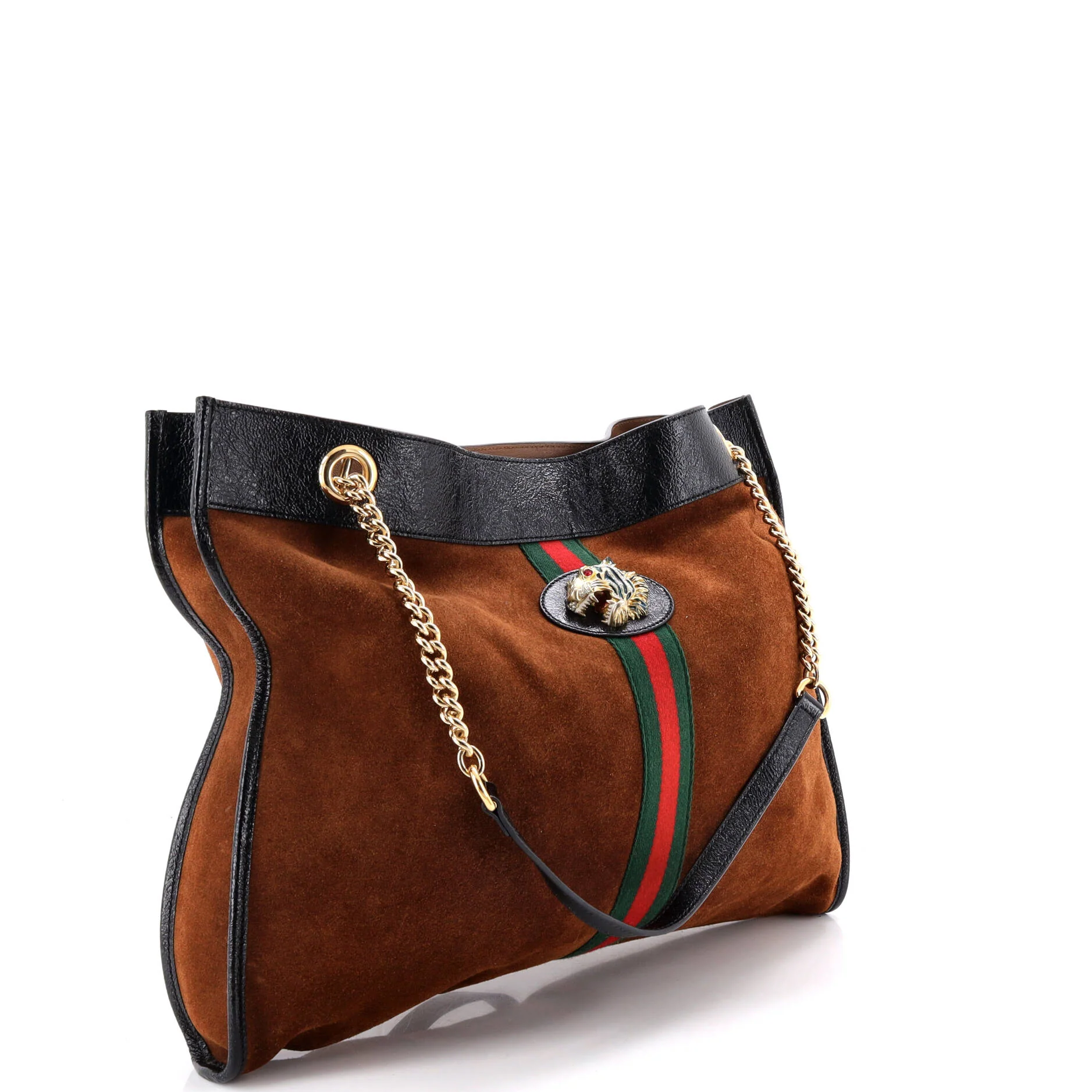 Rajah Chain Tote Suede Large - Image 3