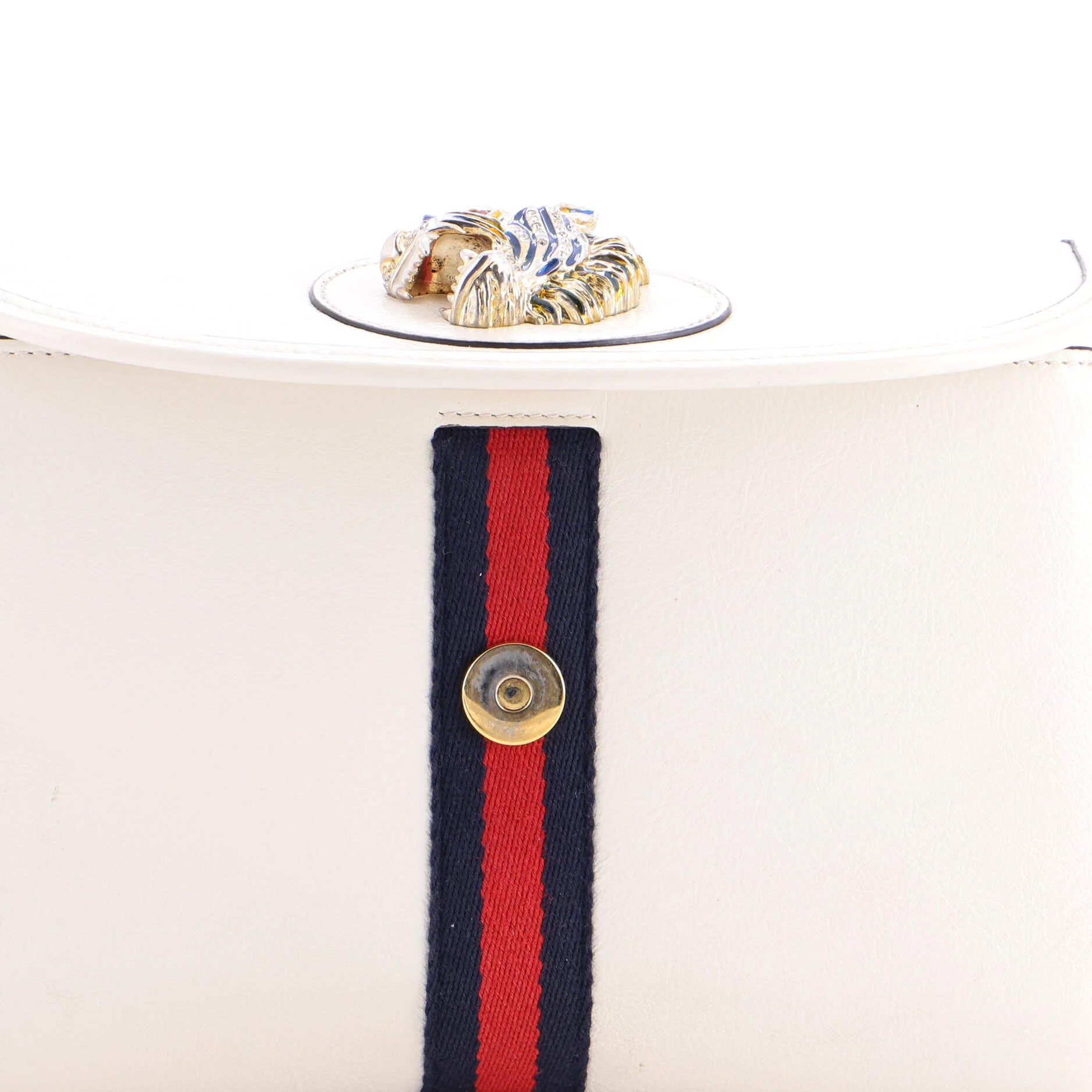 Rajah Web Chain Shoulder Bag Leather Small - Image 6
