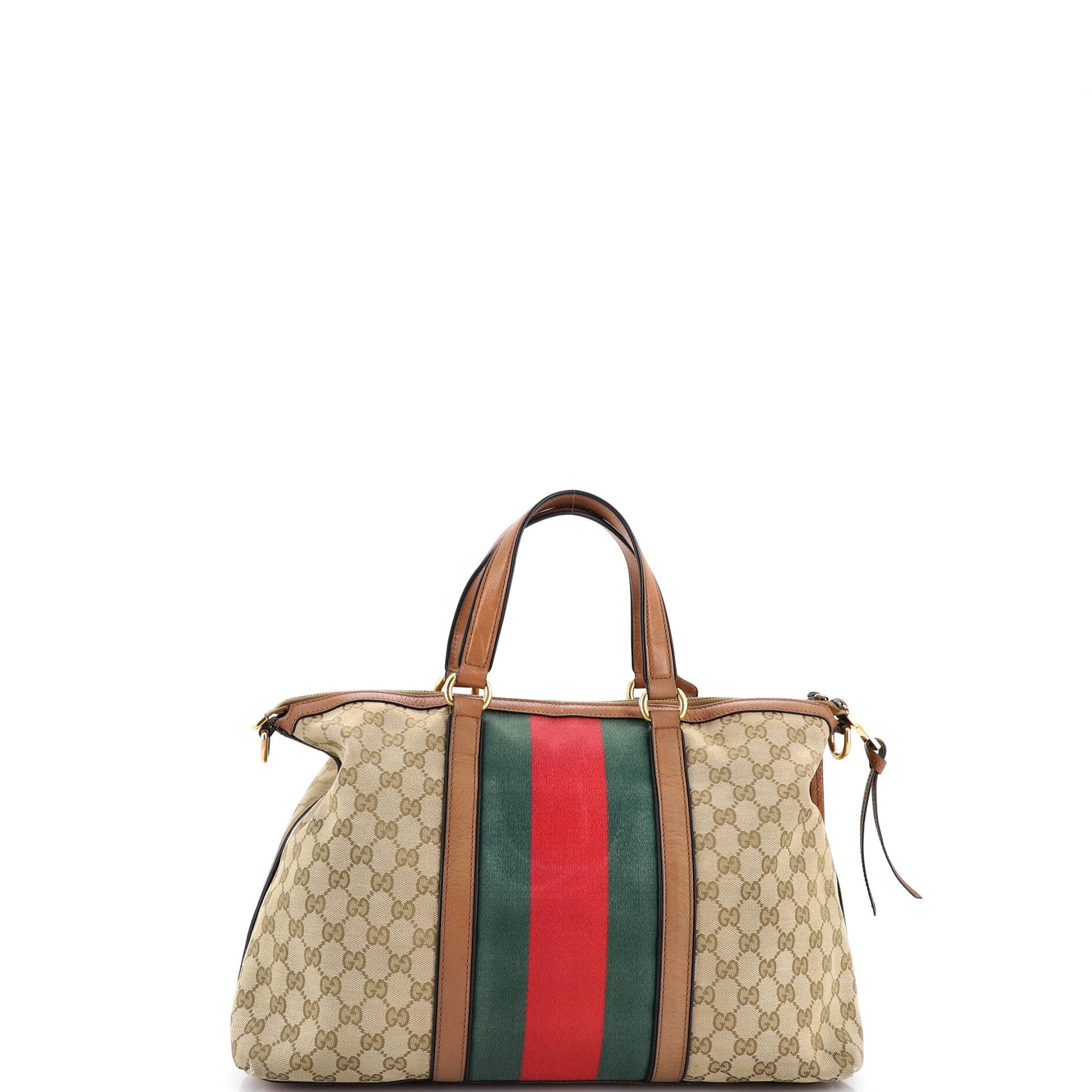 Rania Convertible Top Handle Bag Web GG Canvas Medium - Image 3