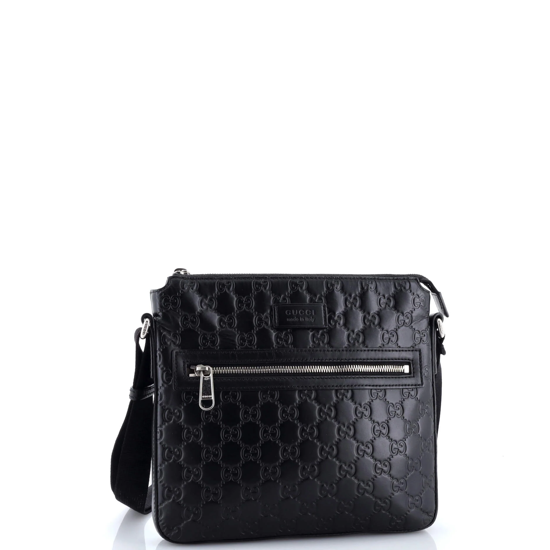 Signature Zip Messenger Bag Guccissima Leather Small - Image 2