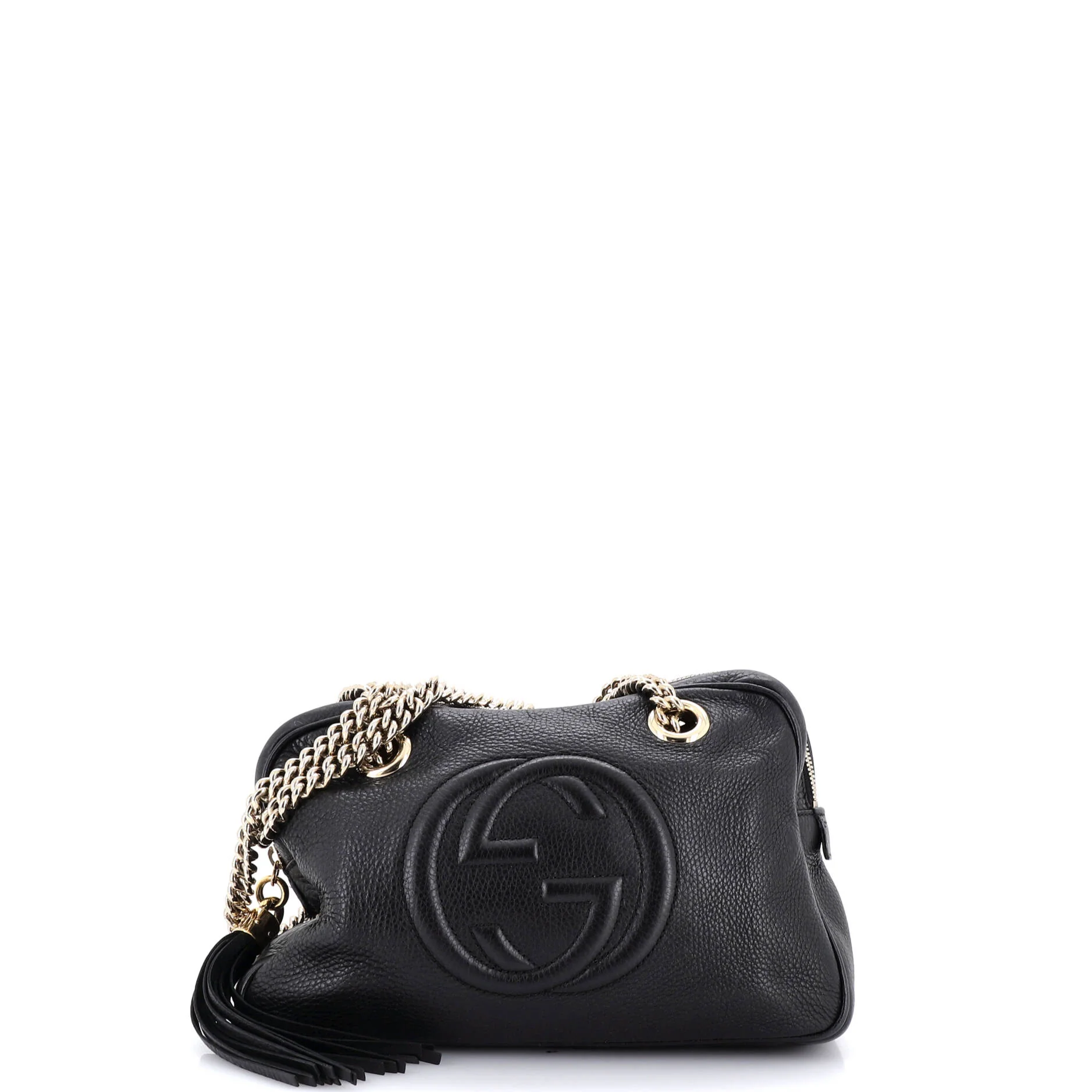 Soho Chain Zip Shoulder Bag Leather Small