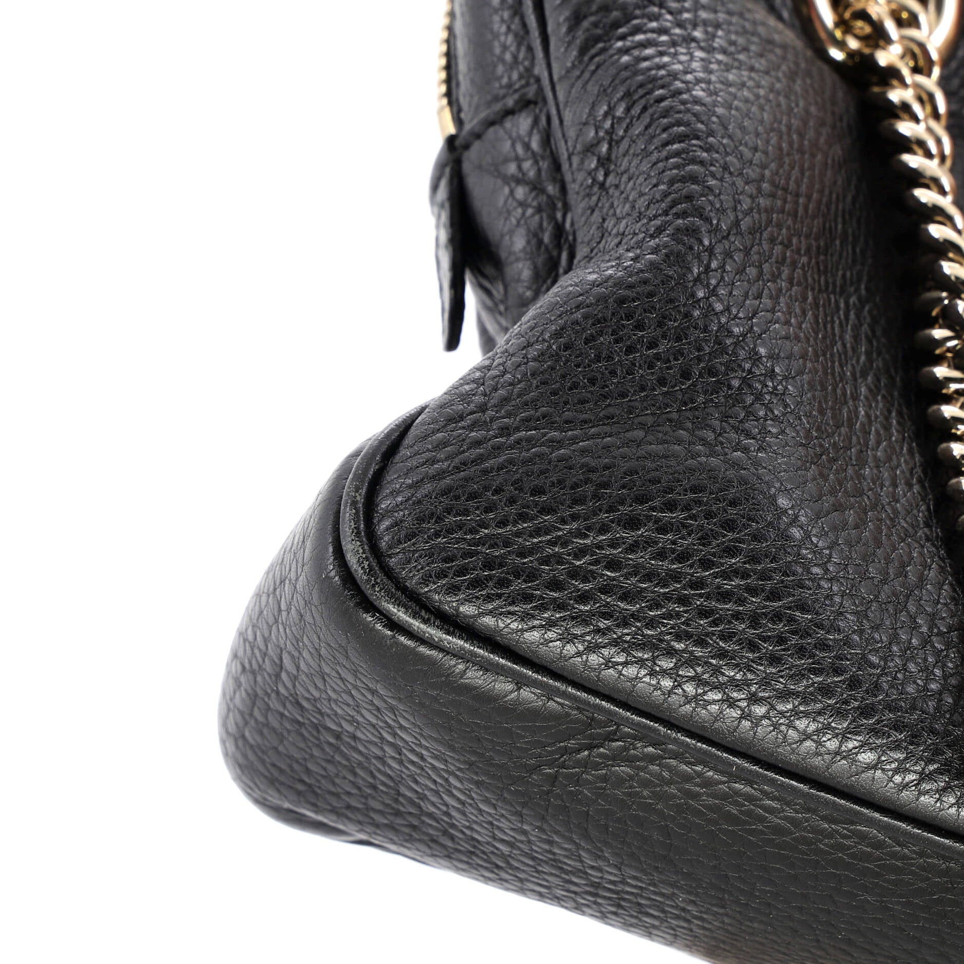 Soho Chain Zip Shoulder Bag Leather Small - Image 6