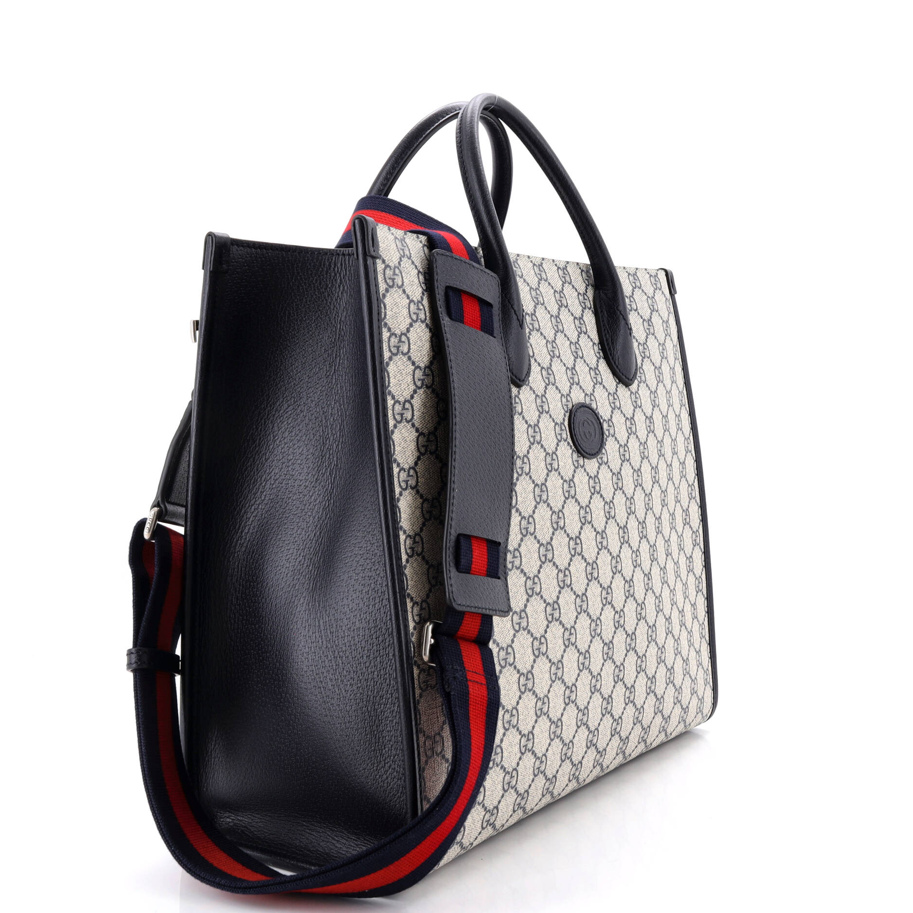 Structured Top Handle Open Tote GG Coated Canvas Medium - Image 2