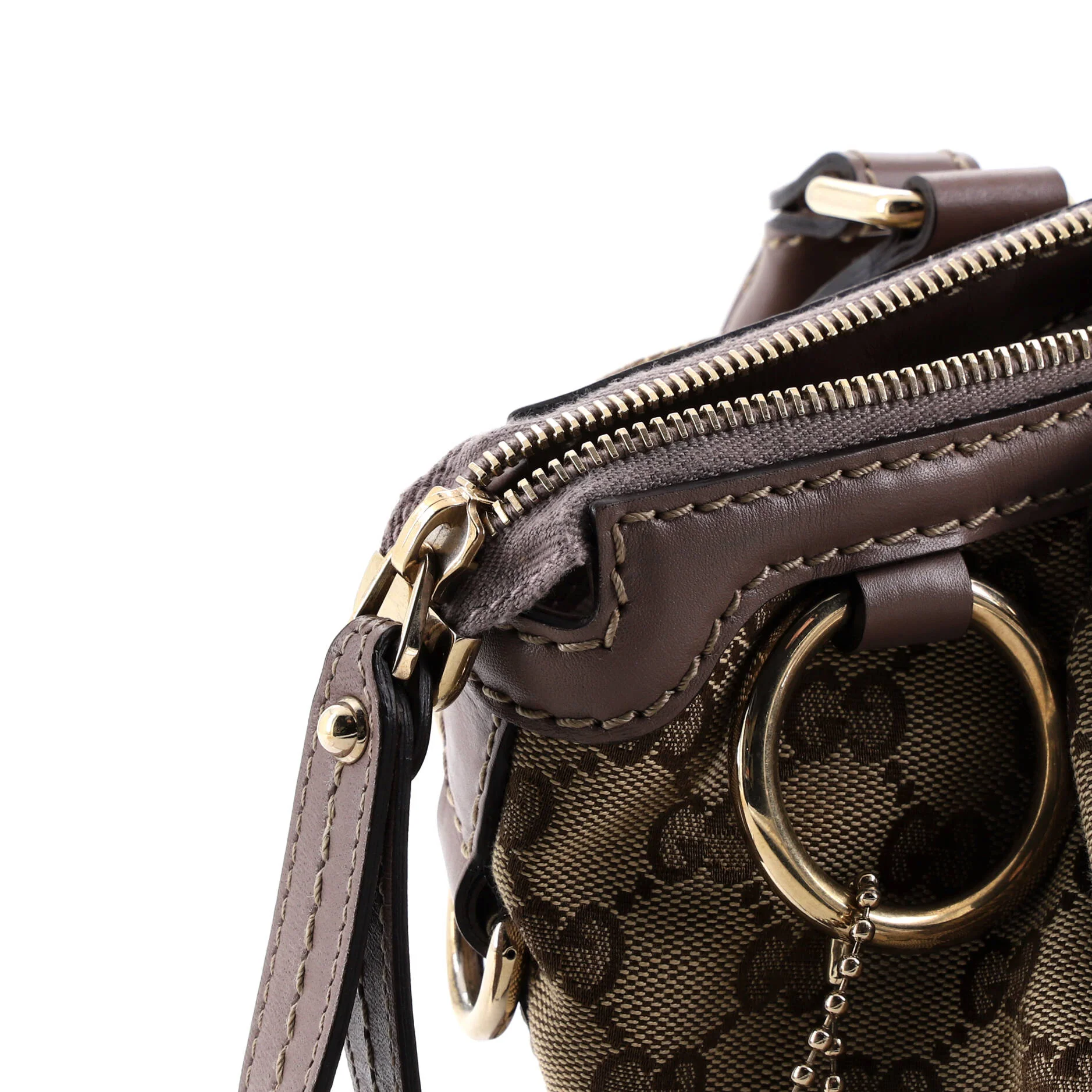Sukey Top Handle Satchel GG Canvas with Leather Medium - Image 6