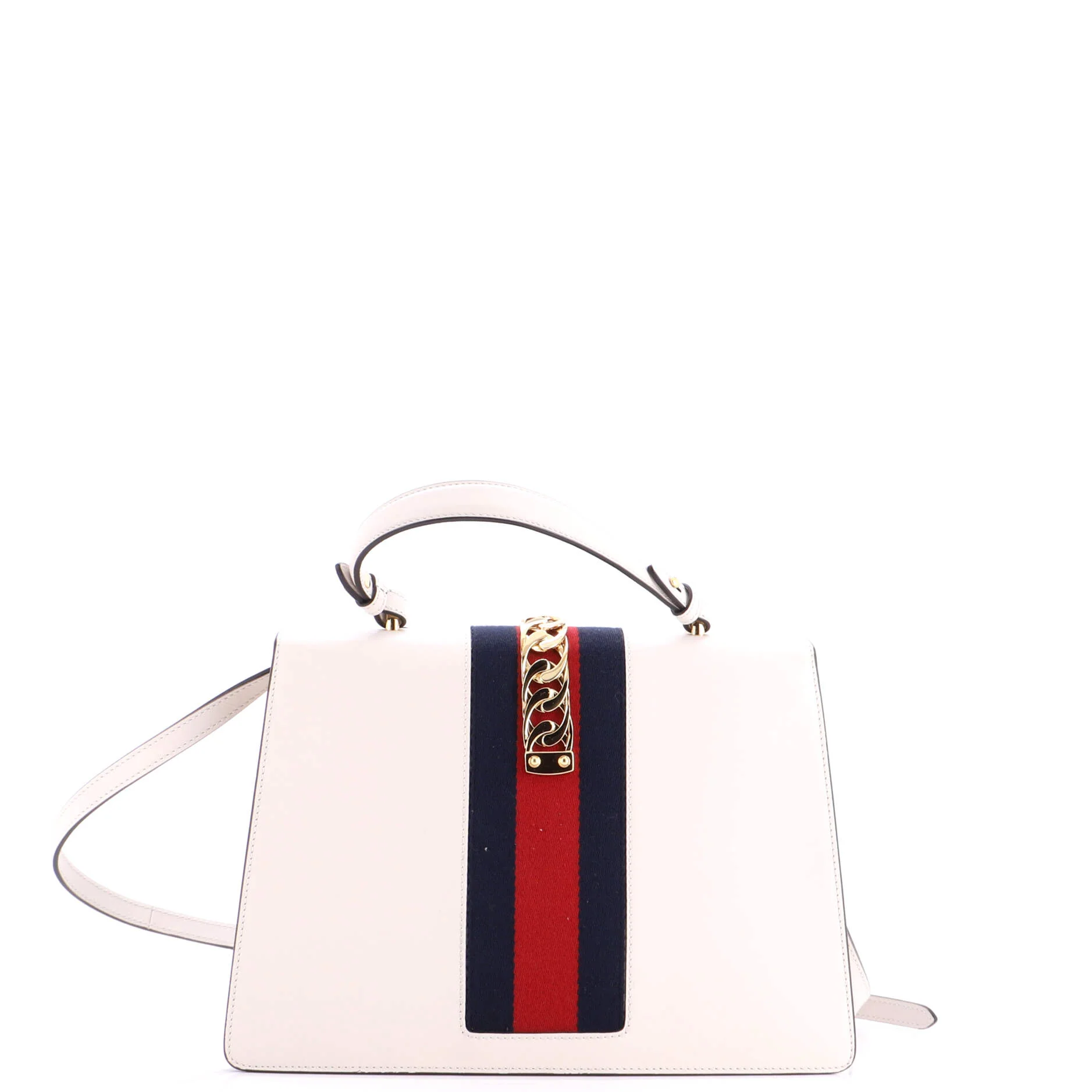 Sylvie Top Handle Bag Embroidered Leather Medium - Image 3