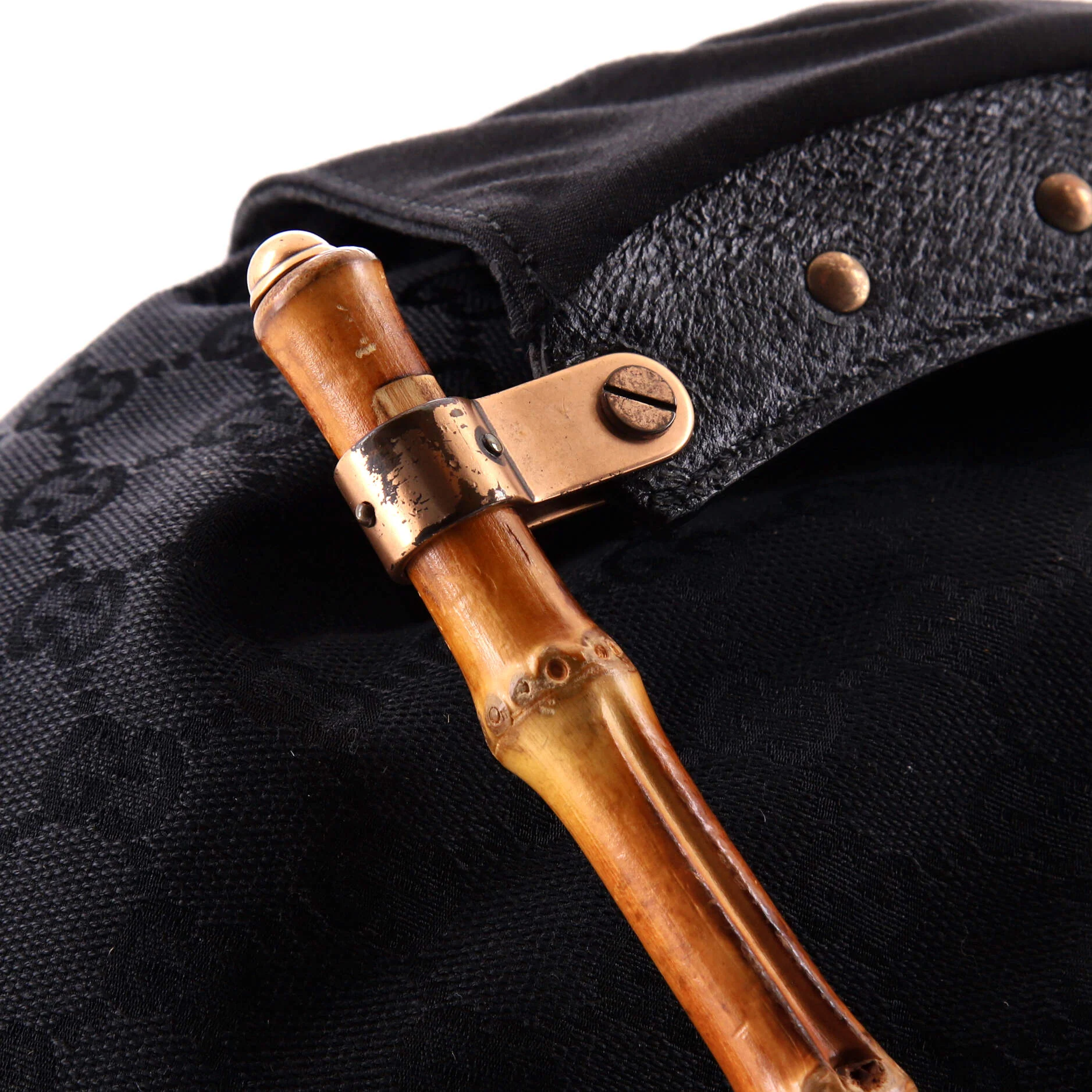 Vintage Bamboo Hobo GG Canvas Large - Image 11