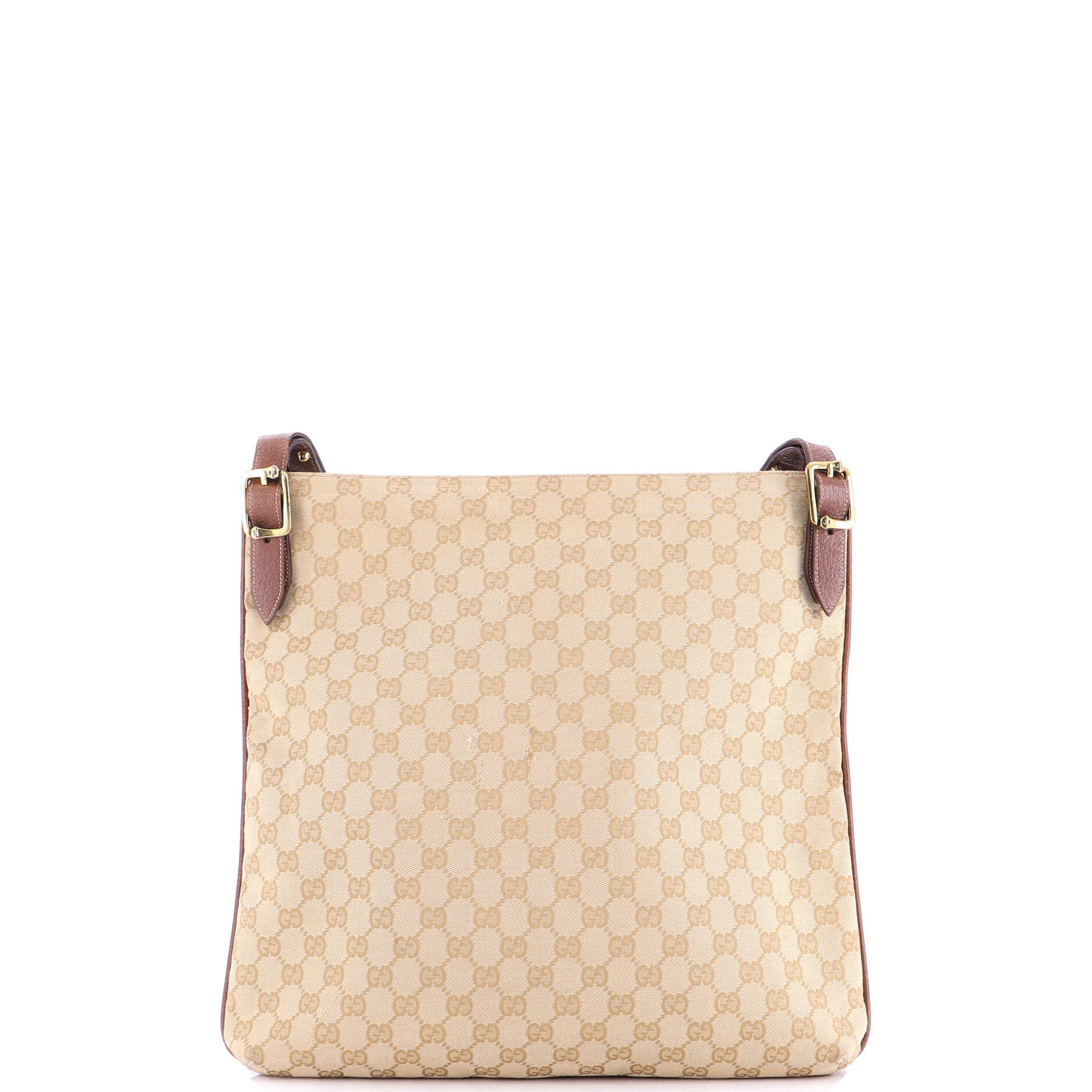 Vintage Belted Flat Messenger GG Canvas Large - Image 3