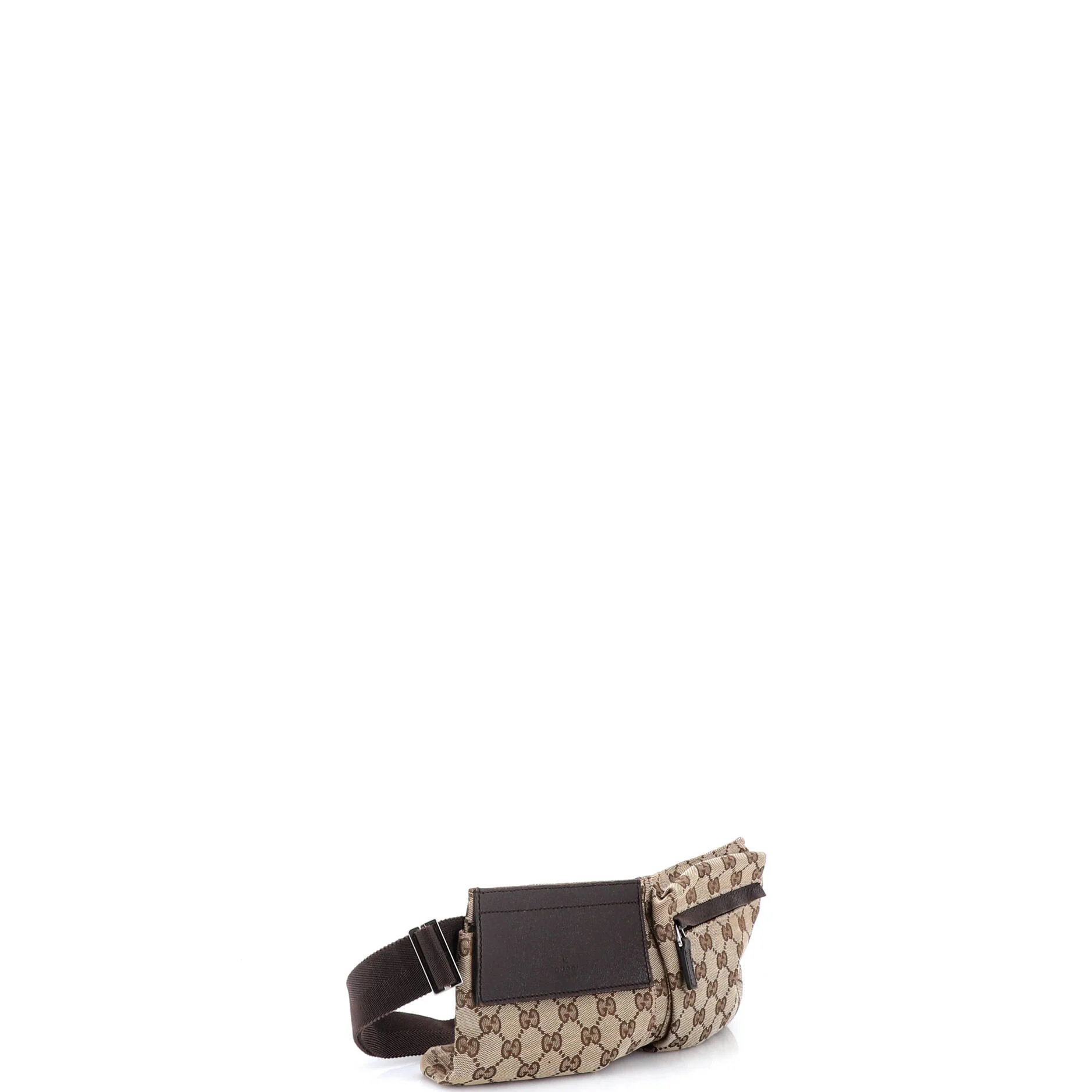 Vintage Double Belt Bag GG Canvas with Leather Small - Image 2
