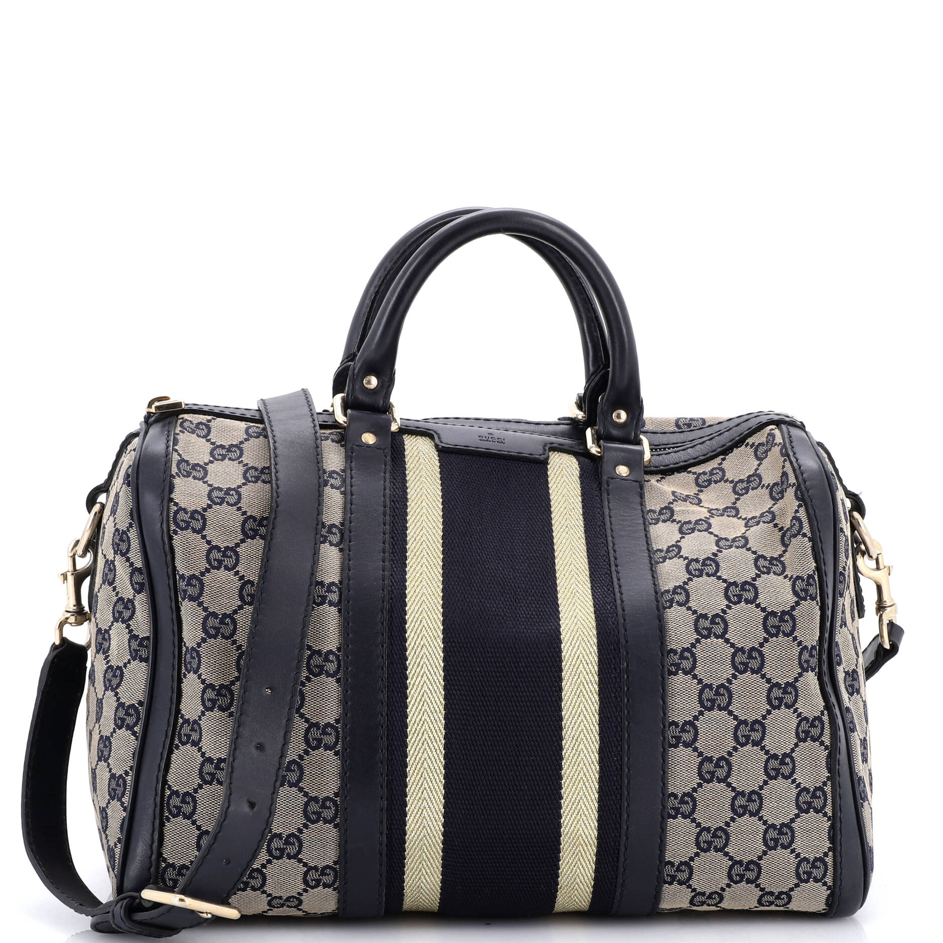Vintage Web Boston Bag GG Canvas Medium