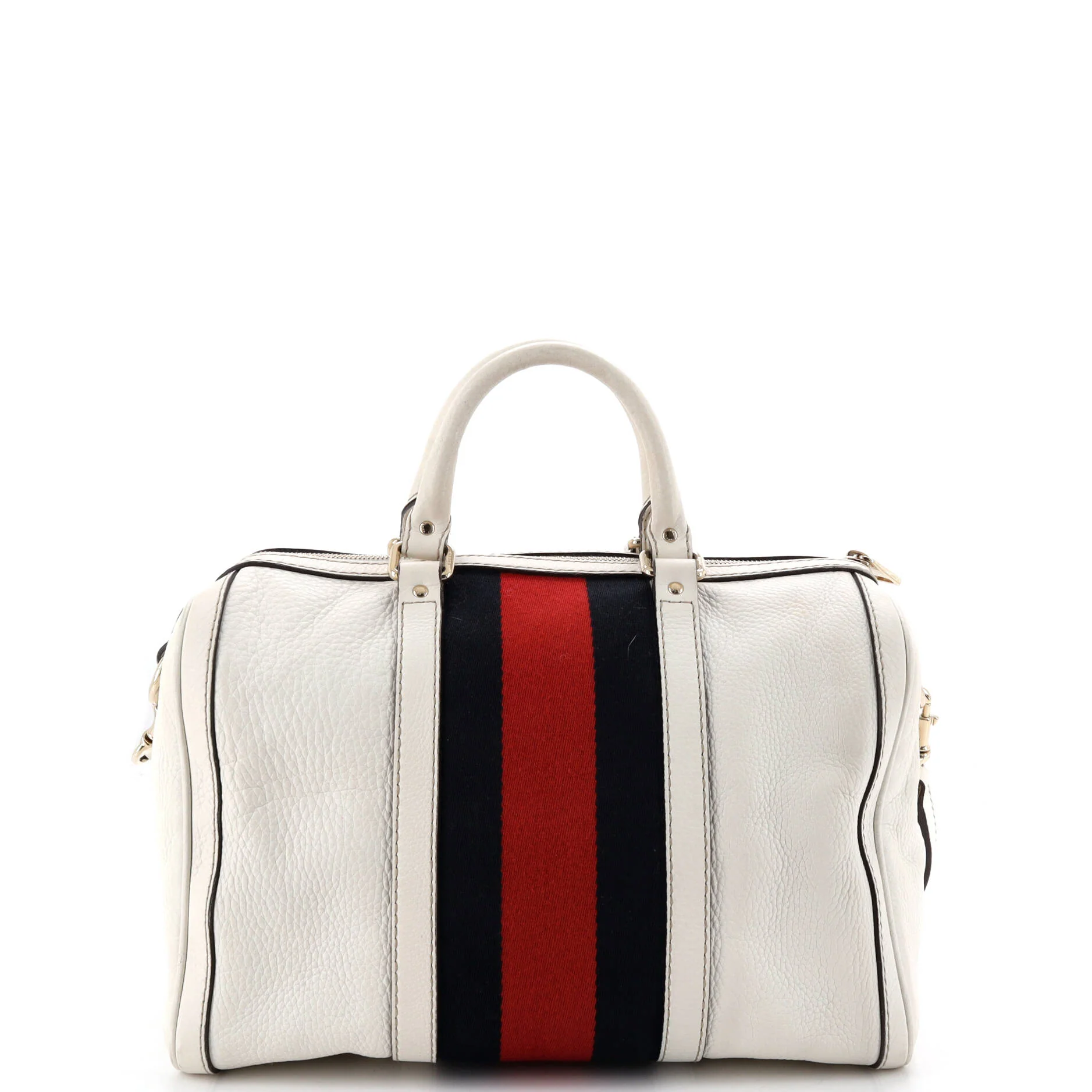 Vintage Web Boston Bag Leather Medium - Image 3