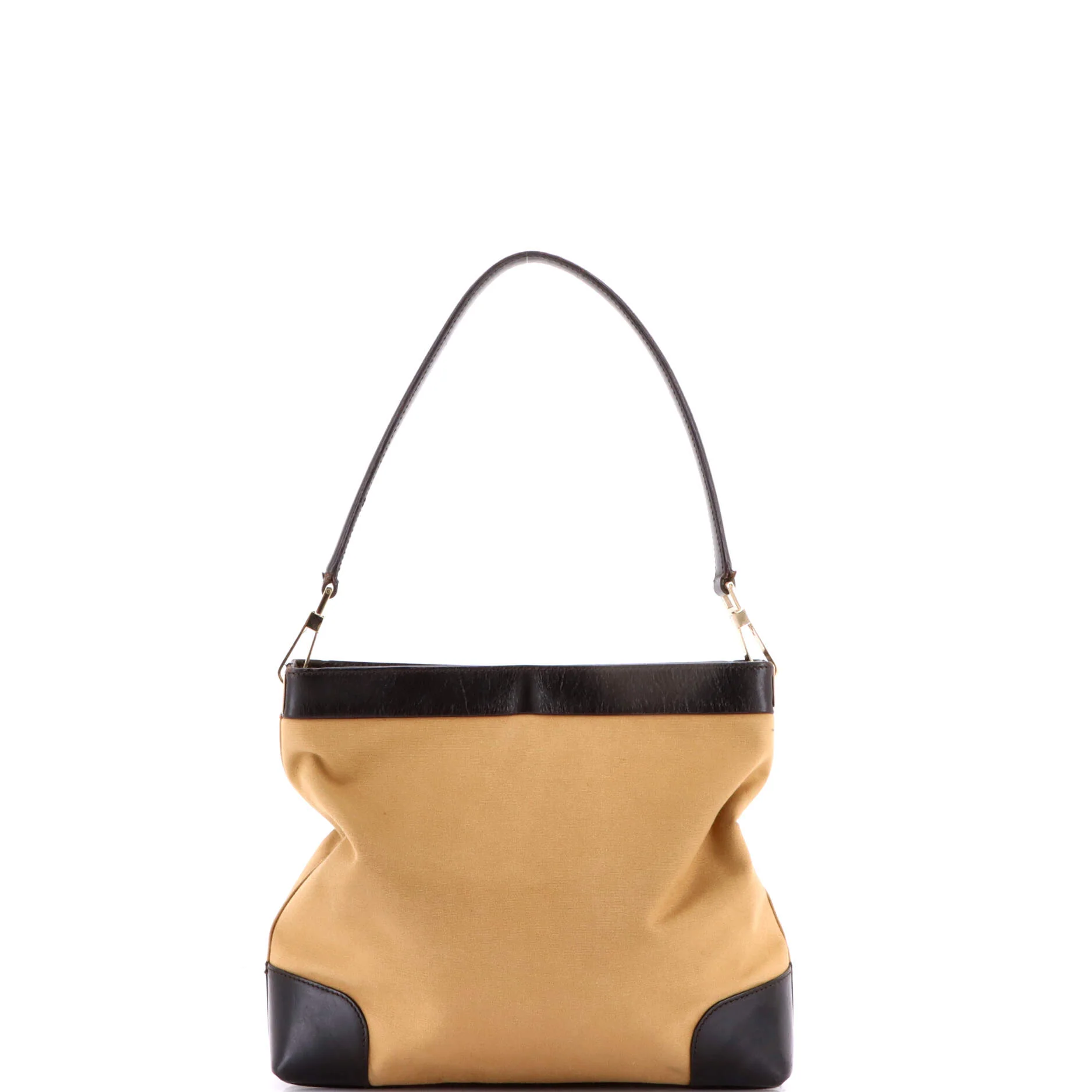 Vintage Web Shoulder Bag Canvas and Leather - Image 3