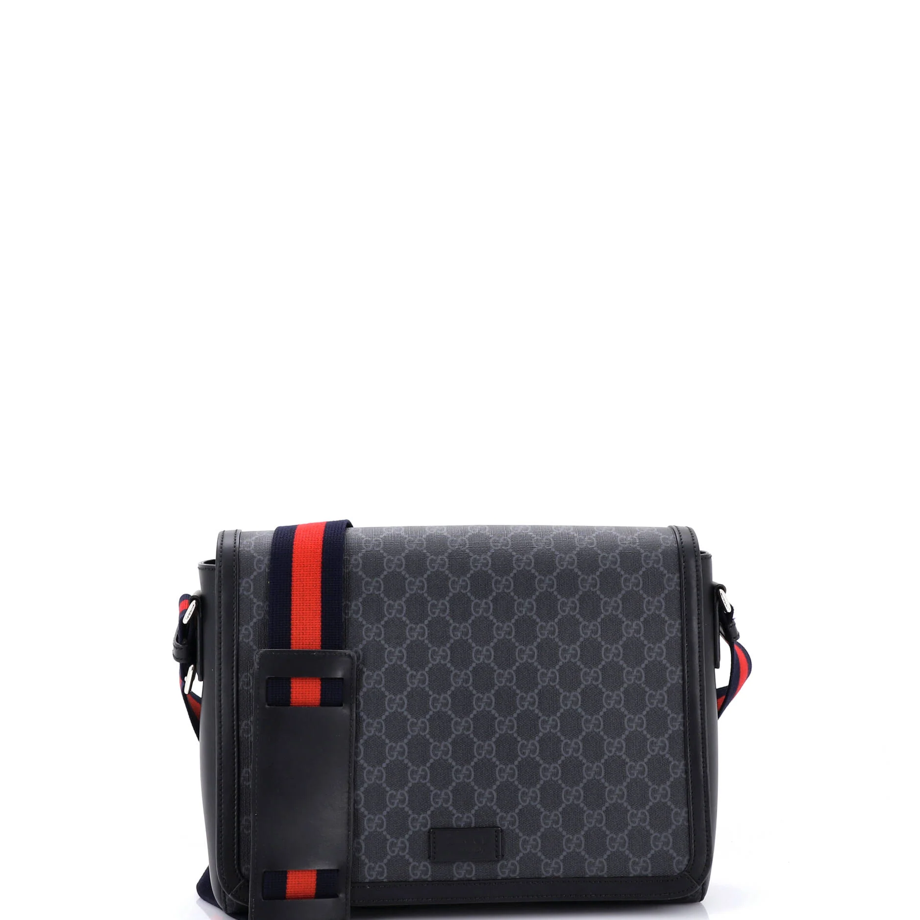 Web Strap Flap Messenger Bag GG Coated Canvas Medium - Image 2