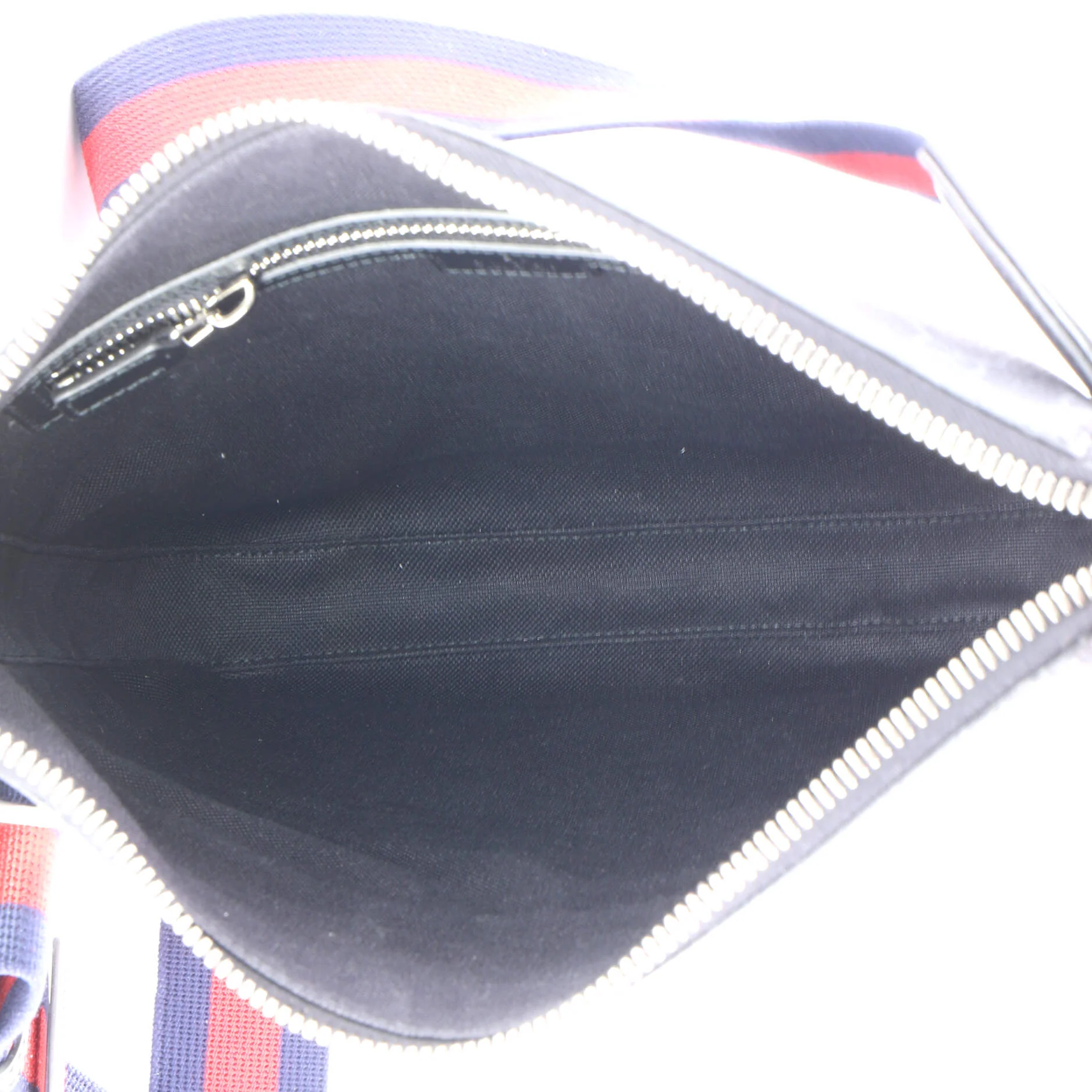 Web Strap Front Zip Messenger Bag GG Coated Canvas Medium - Image 5