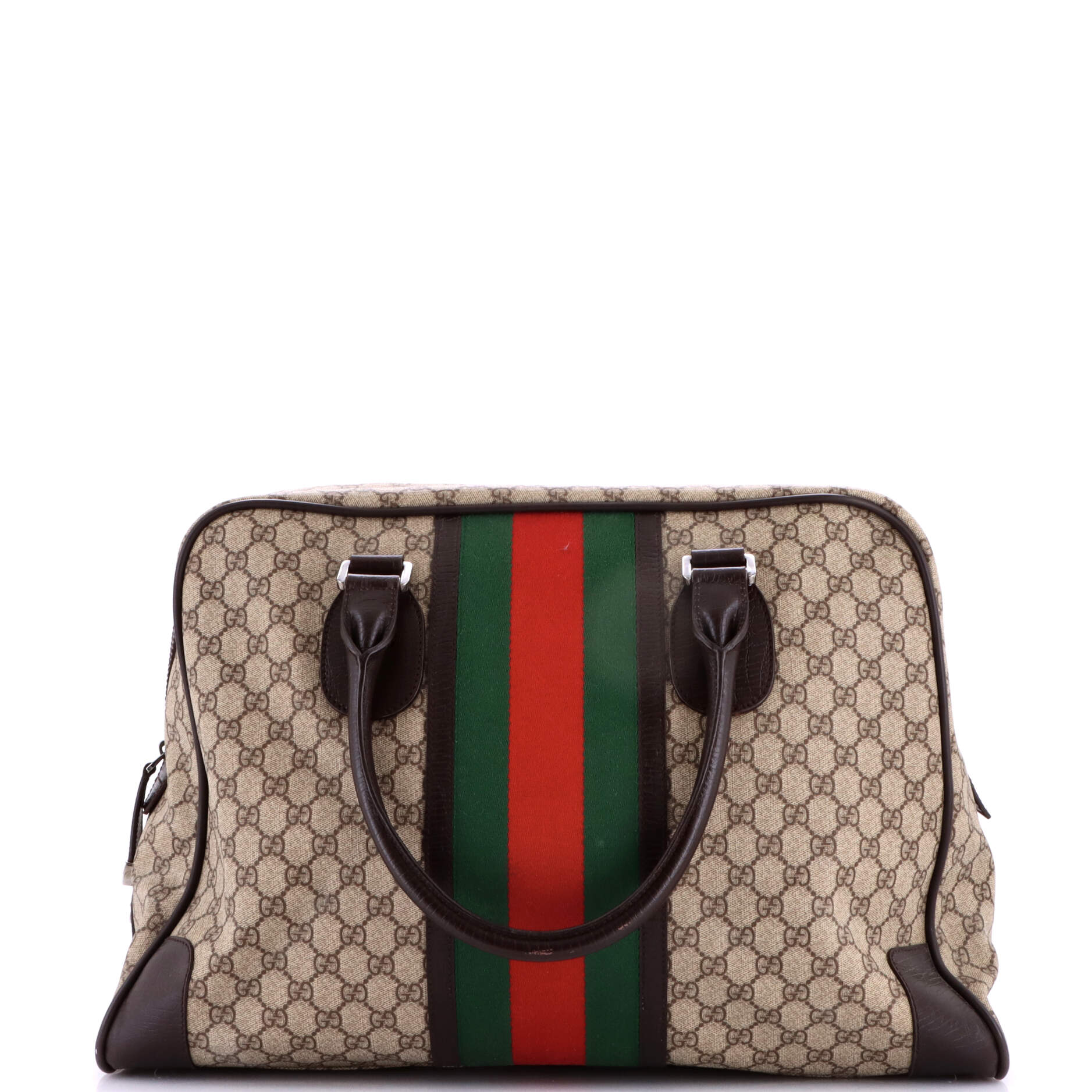 Web Zip Weekender Tote GG Coated Canvas Large - Image 3