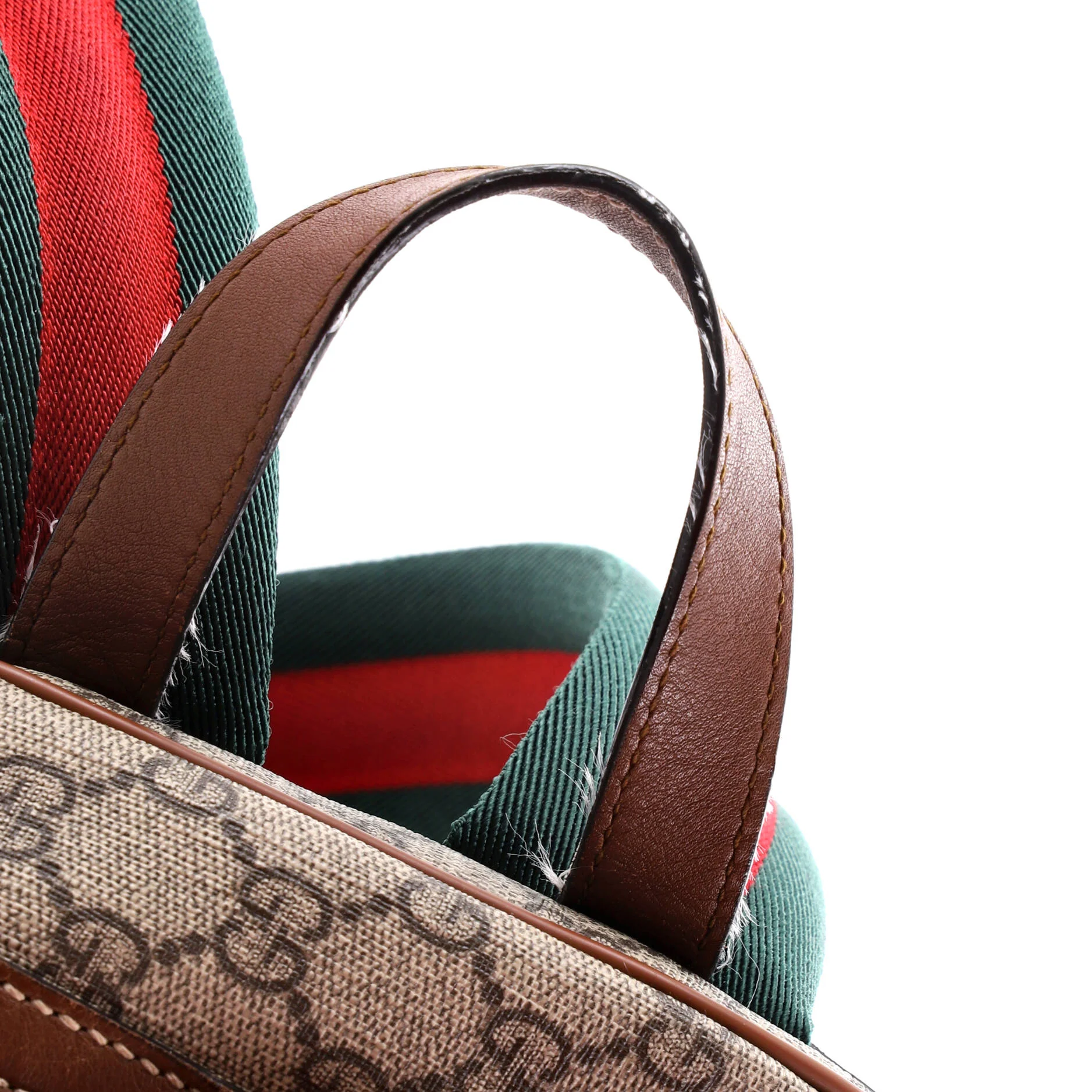 Zip Pocket Backpack Embroidered GG Coated Canvas Small - Image 6