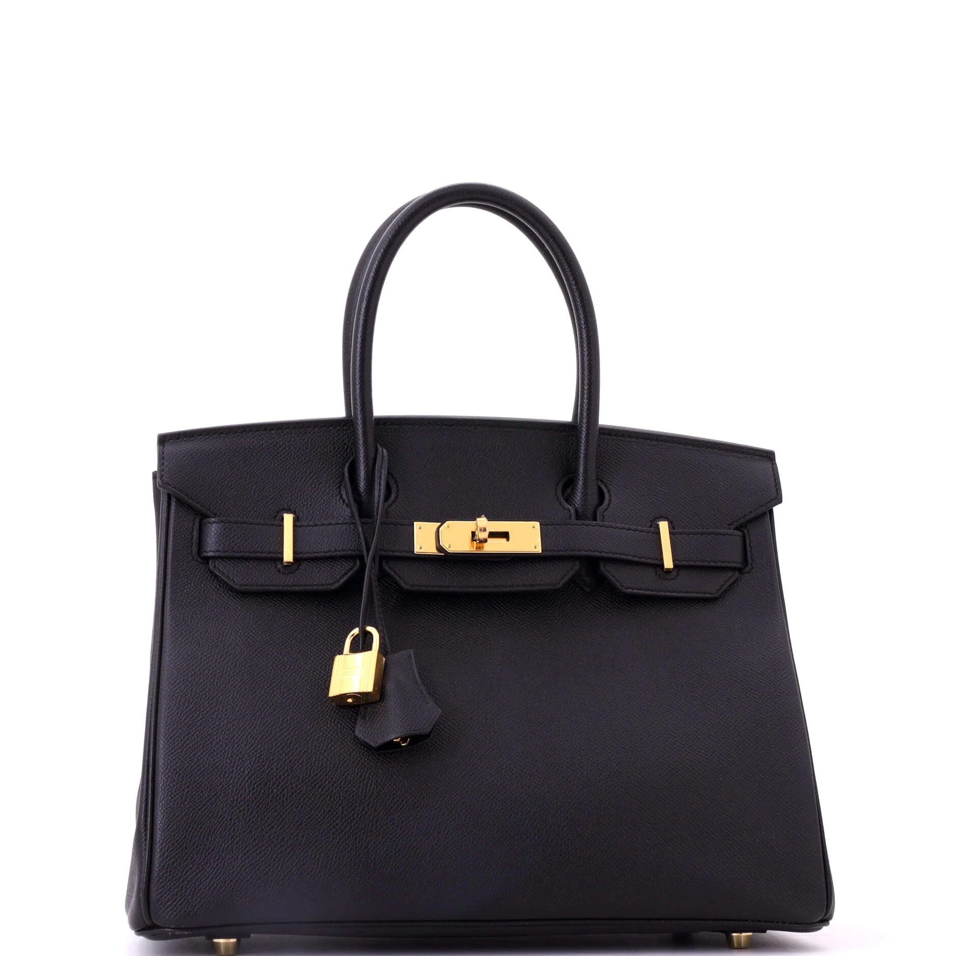 Birkin Handbag Noir Epsom with Gold Hardware 30 - Image 2