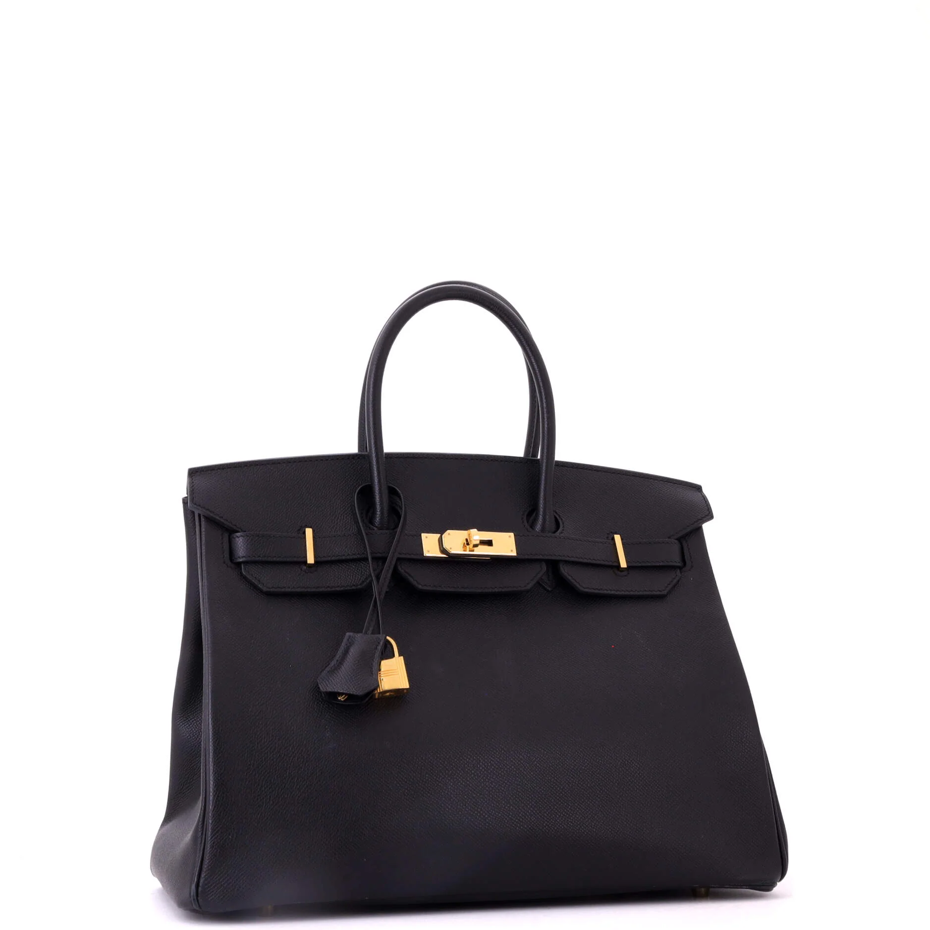 Birkin Handbag Noir Epsom with Gold Hardware 35 - Image 3