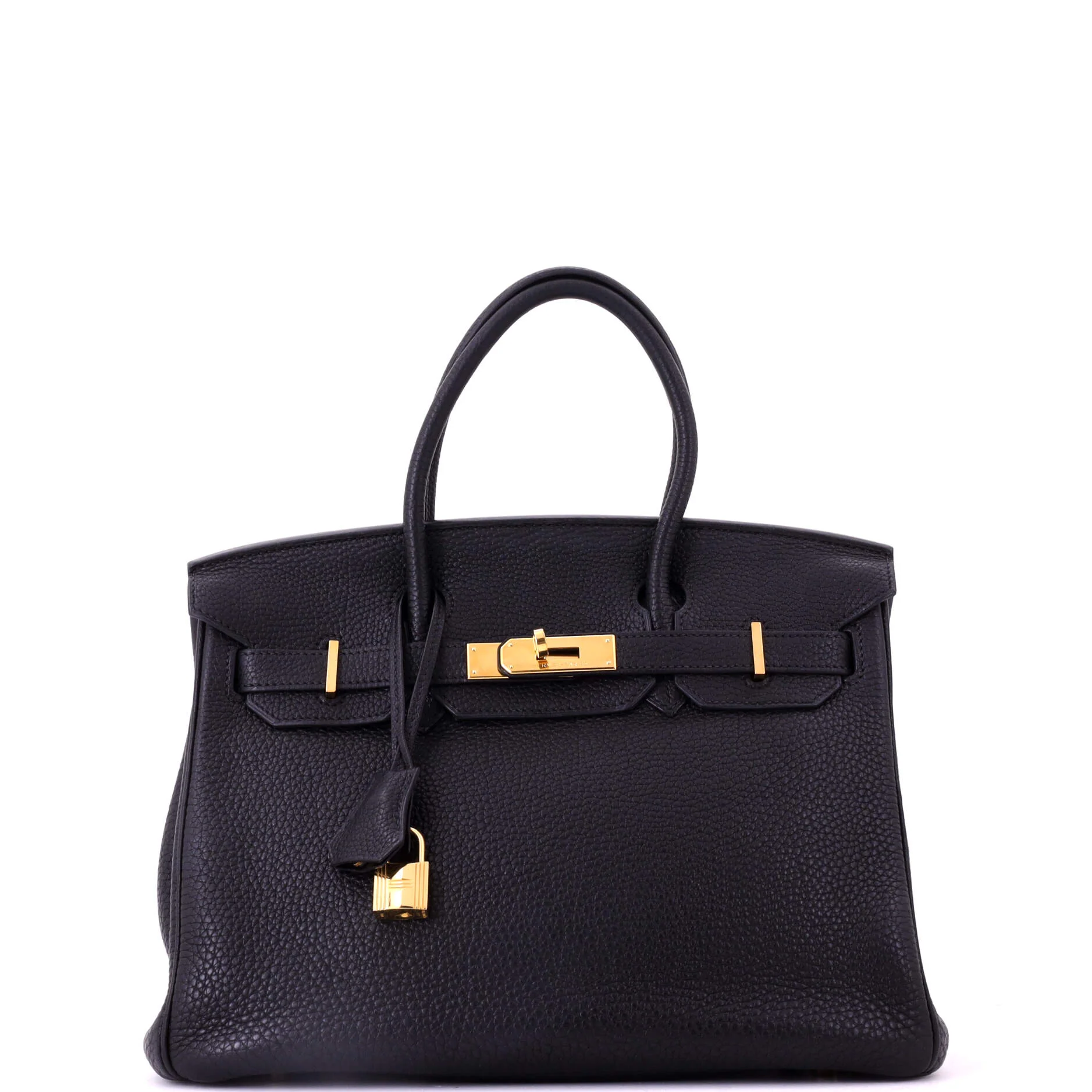 Birkin Handbag Noir Togo with Gold Hardware 30