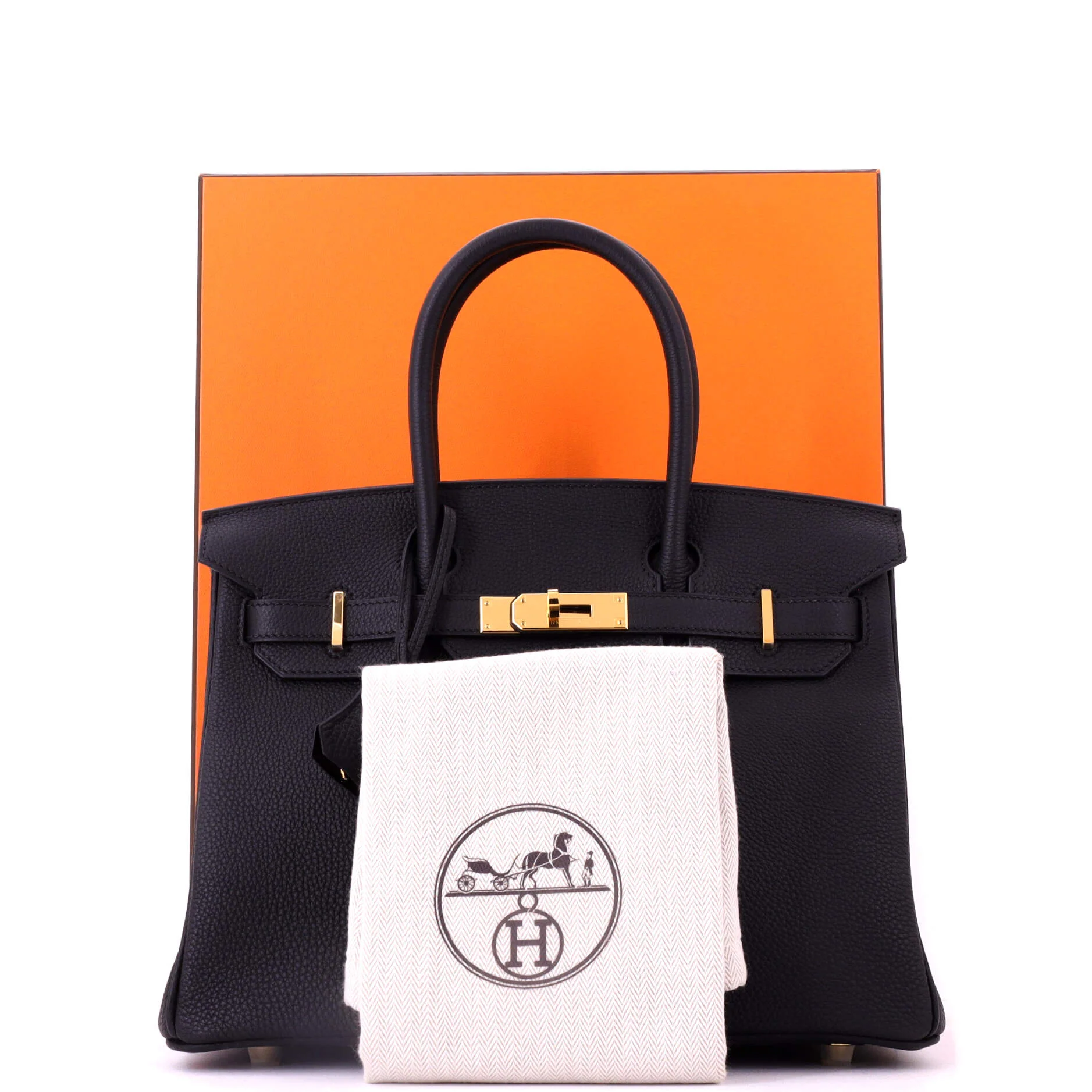 Birkin Handbag Noir Togo with Gold Hardware 30 - Image 2