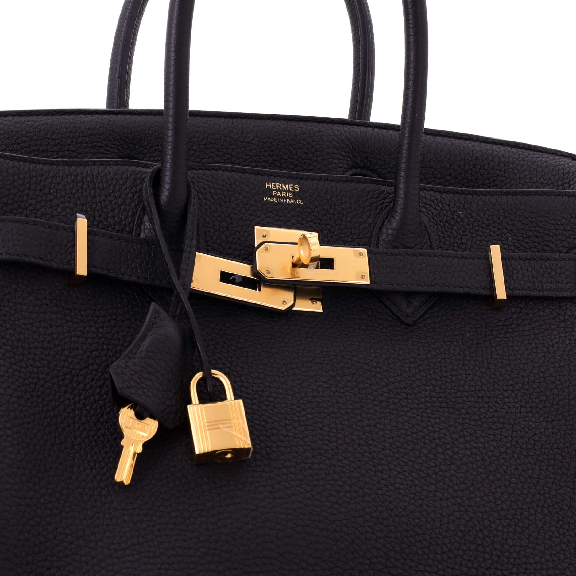 Birkin Handbag Noir Togo with Gold Hardware 30 - Image 7