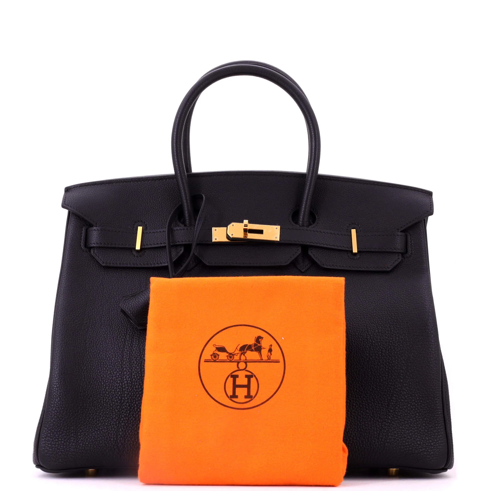 Birkin Handbag Noir Togo with Gold Hardware 35 - Image 2