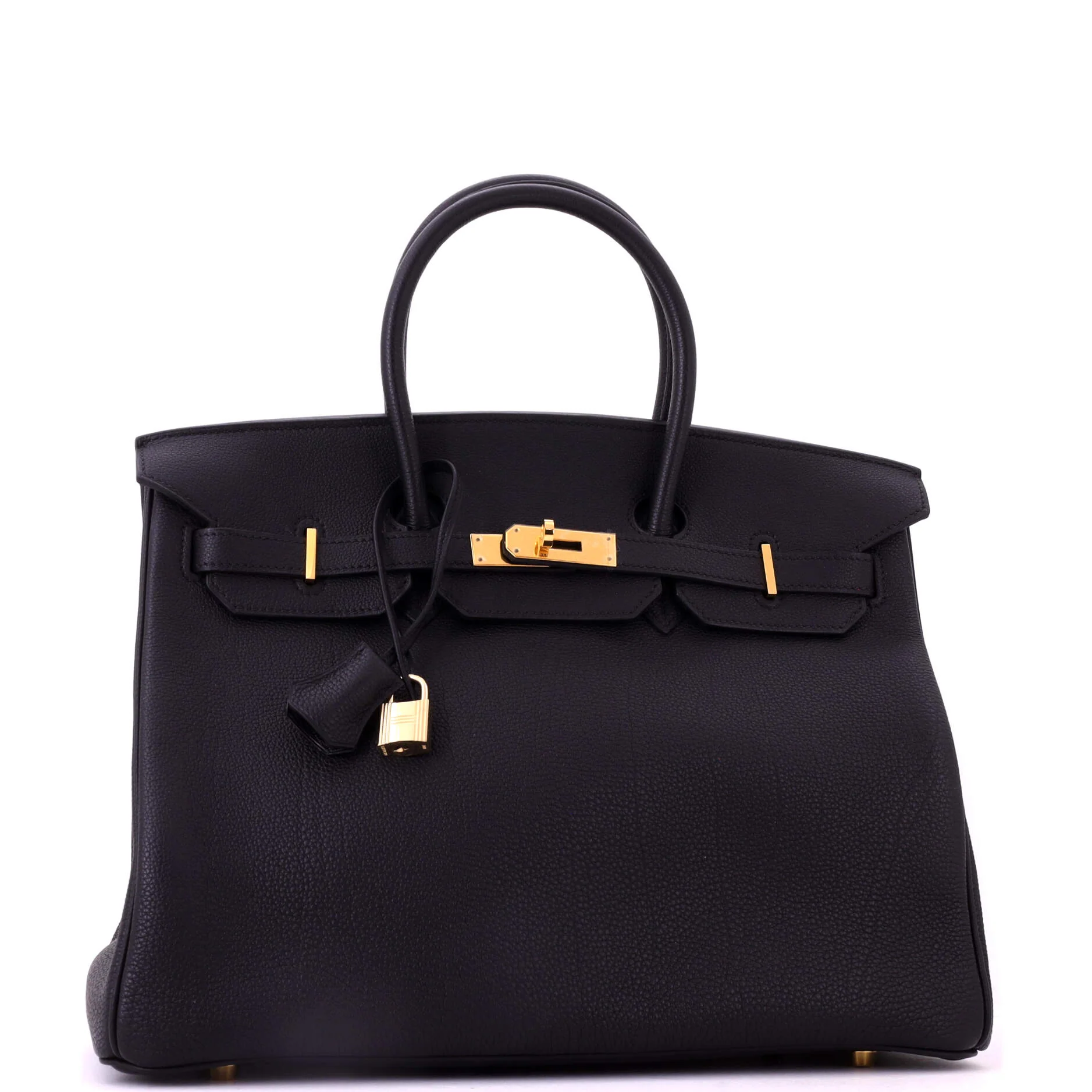 Birkin Handbag Noir Togo with Gold Hardware 35 - Image 3