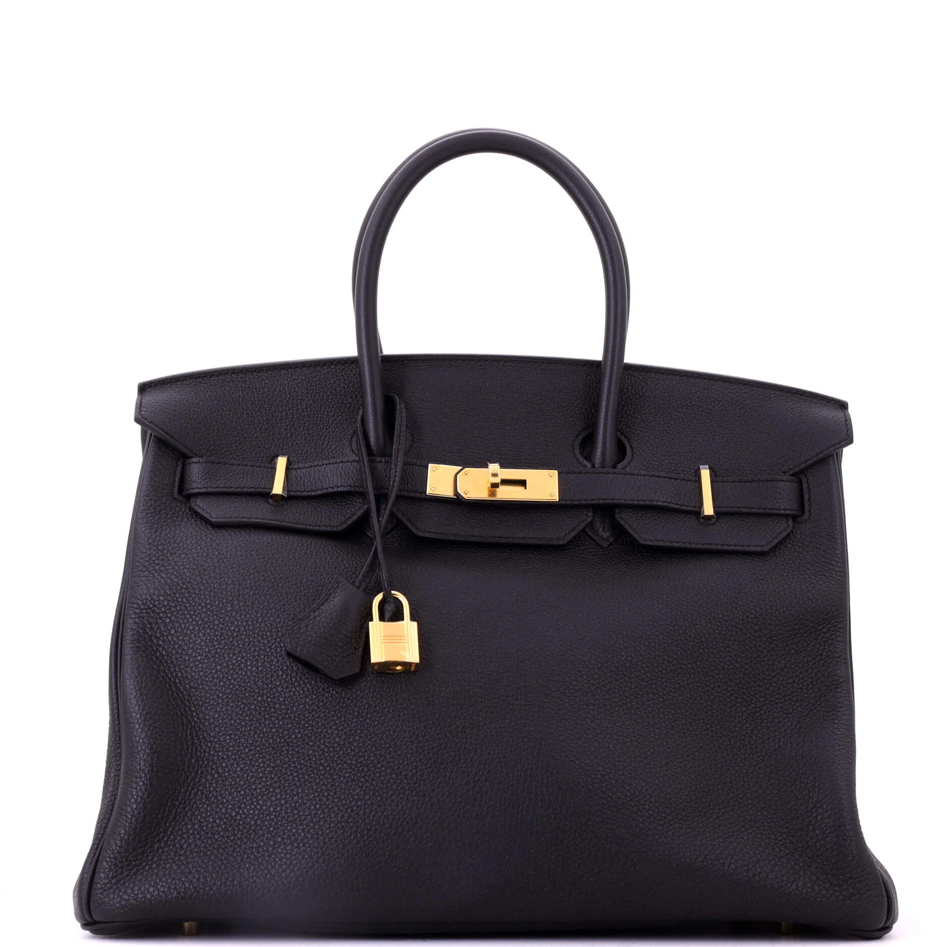 Birkin Handbag Noir Togo with Gold Hardware 35