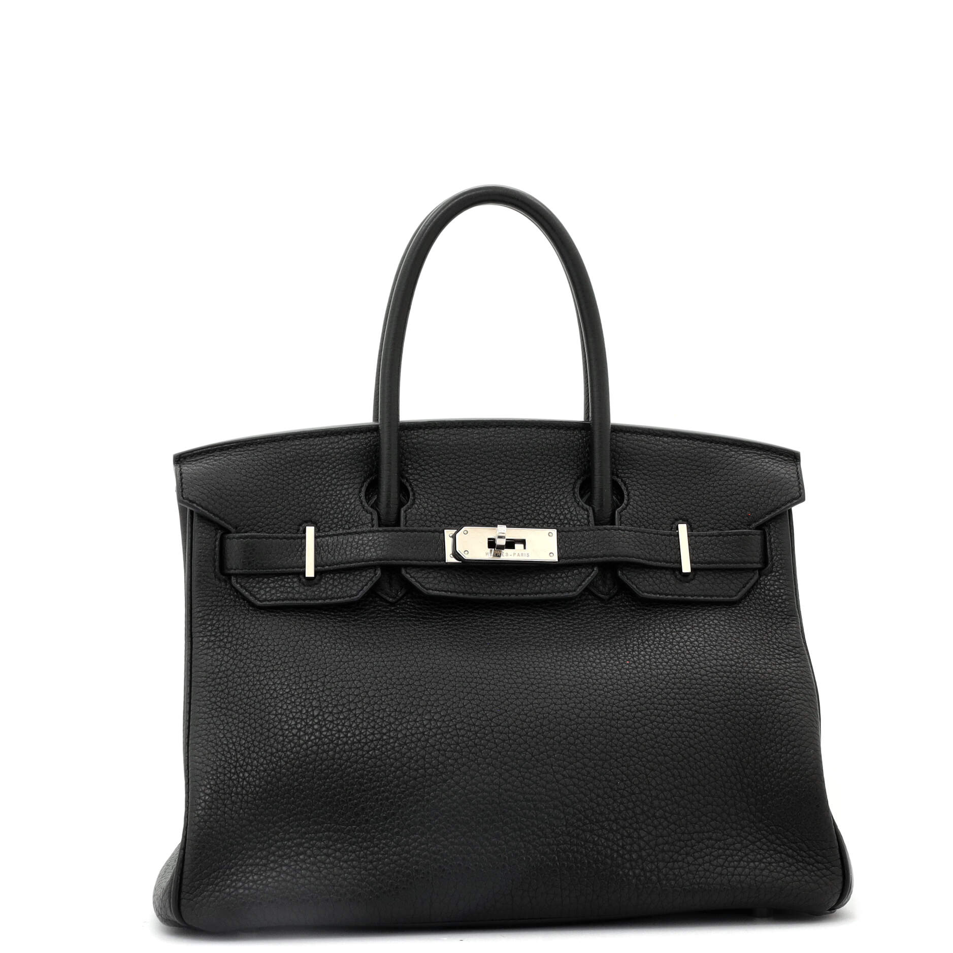 Birkin Handbag Noir Togo with Palladium Hardware 30 - Image 2