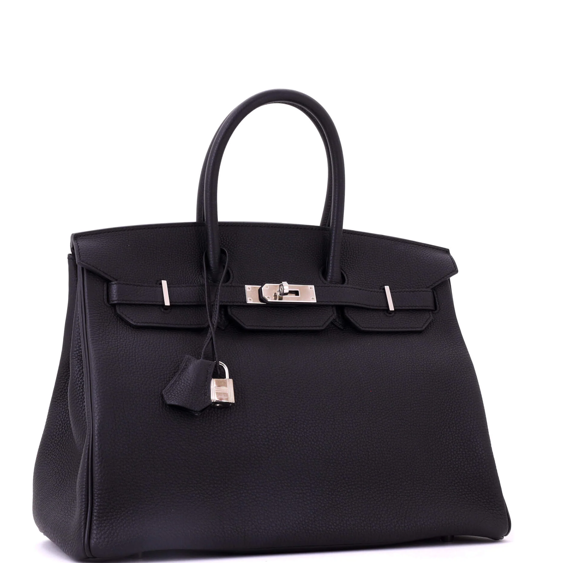 Birkin Handbag Noir Togo with Palladium Hardware 35 - Image 3
