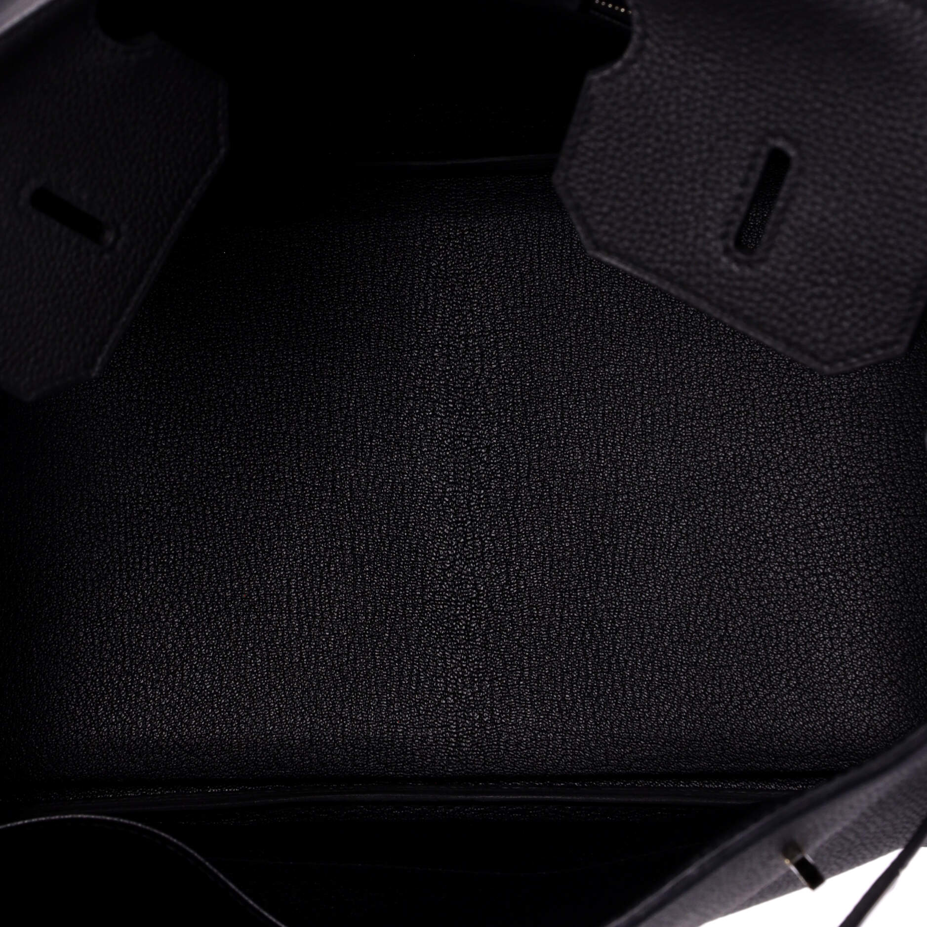 Birkin Handbag Noir Togo with Palladium Hardware 35 - Image 6