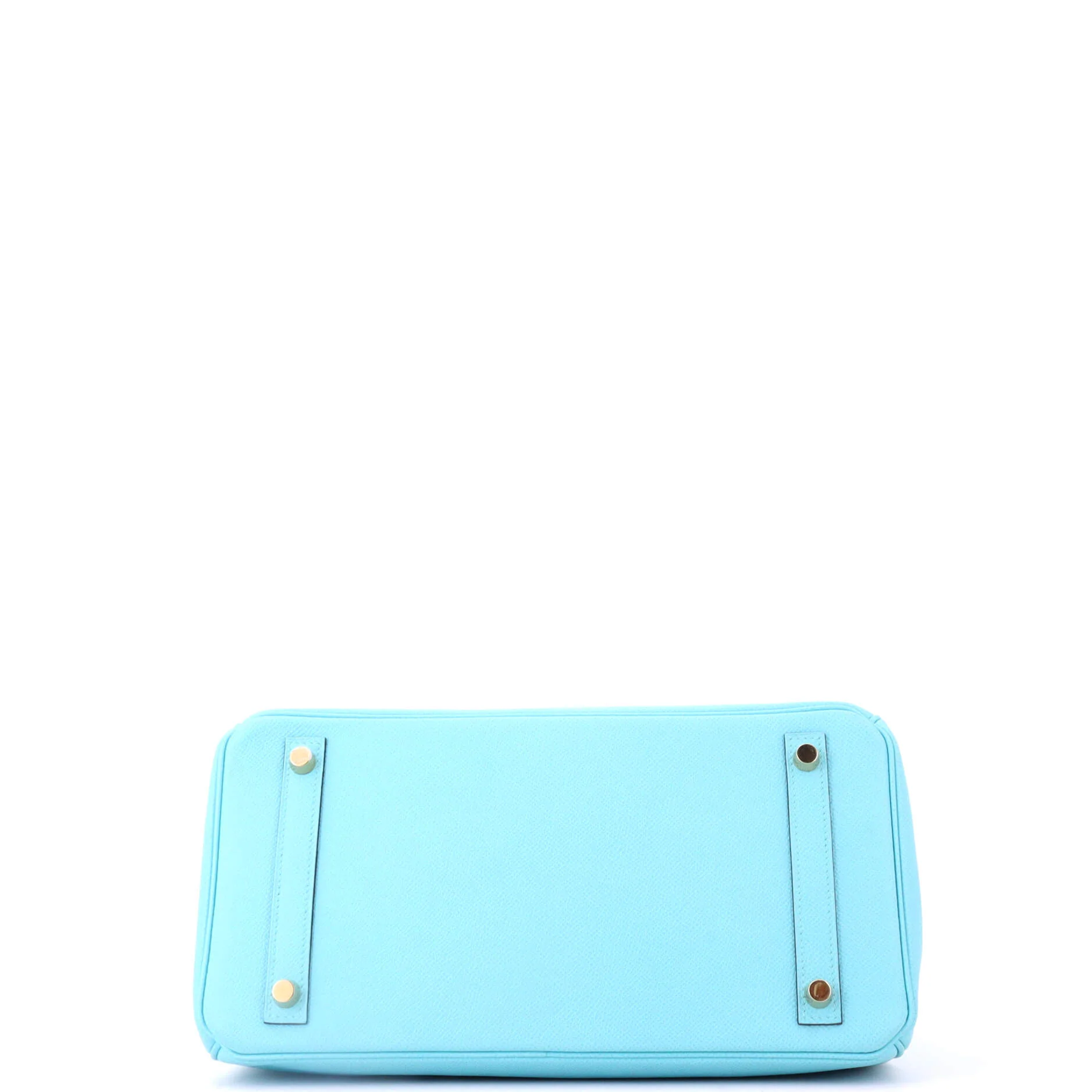 Birkin Handbag Bleu Atoll Epsom with Gold Hardware 30 - Image 4