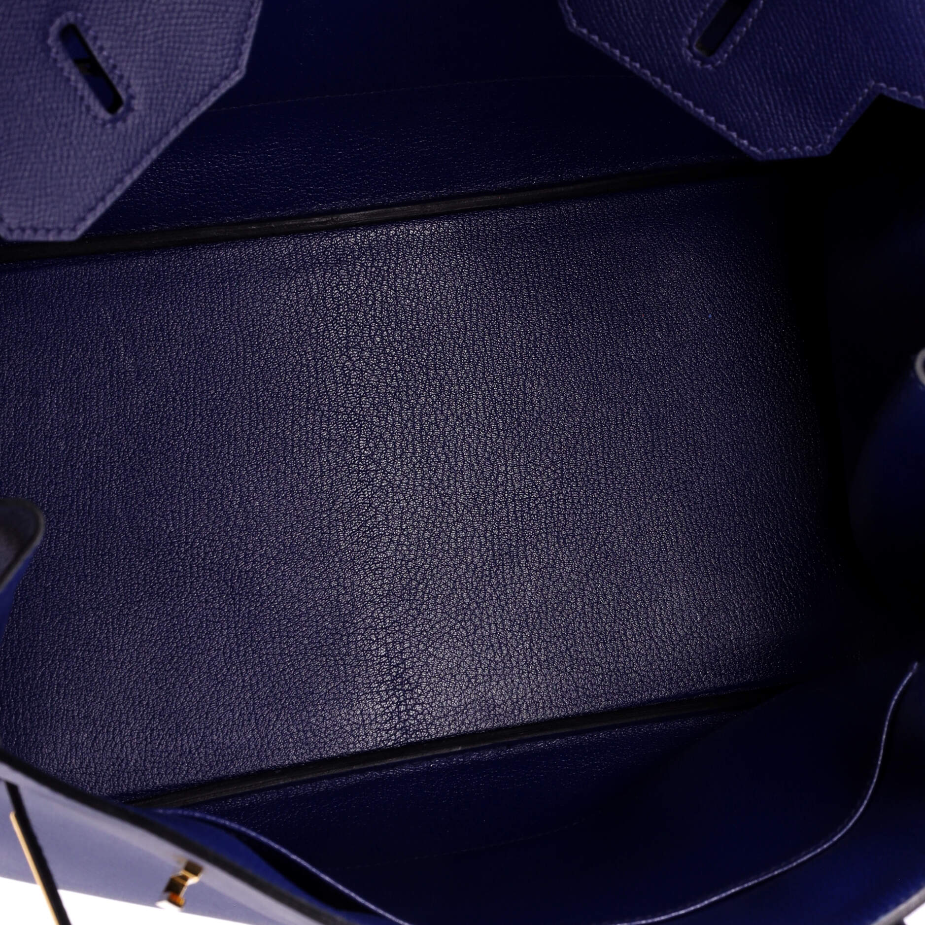 Birkin Handbag Bleu Saphir Epsom with Gold Hardware 35 - Image 7