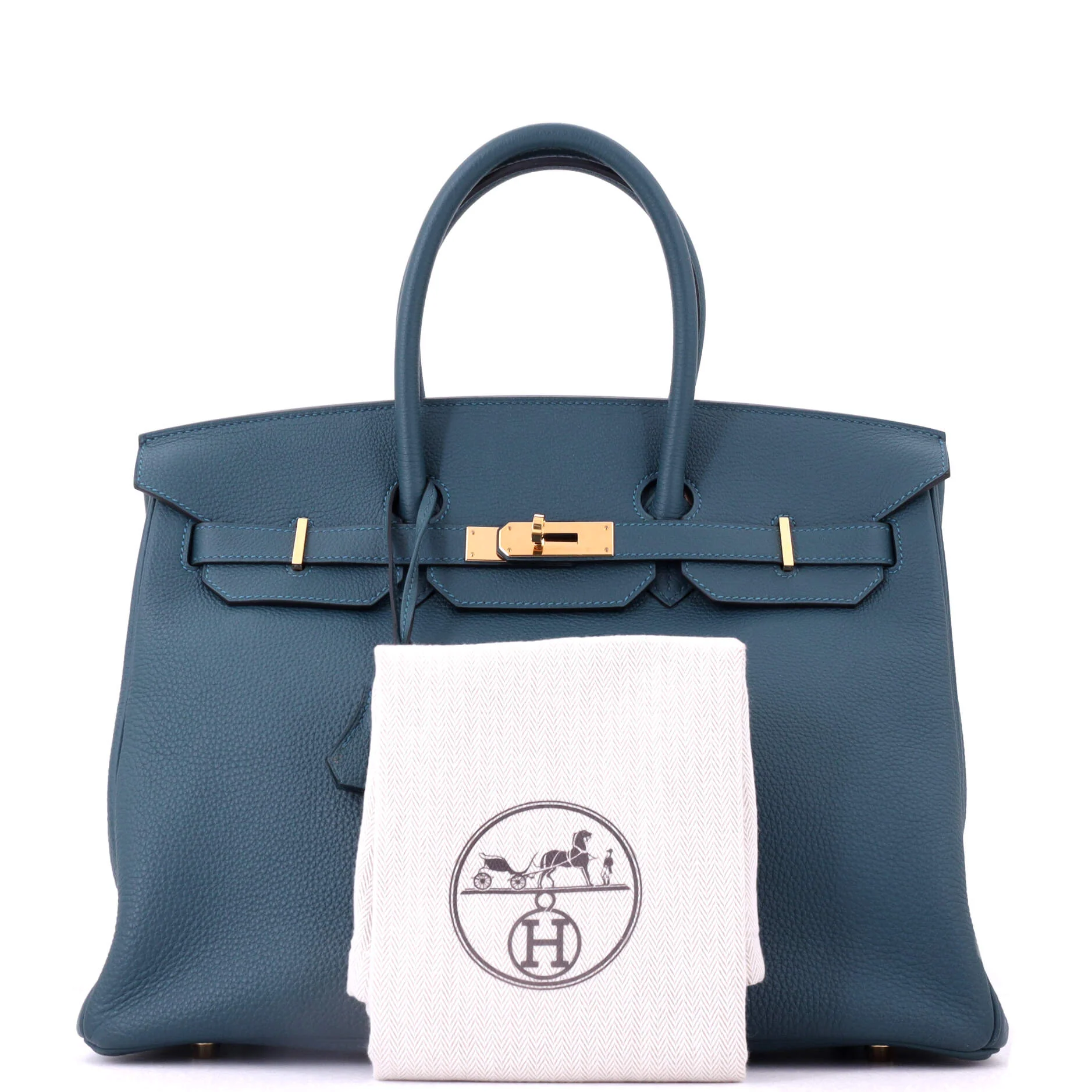 Birkin Handbag Colvert Togo with Gold Hardware 35 - Image 2