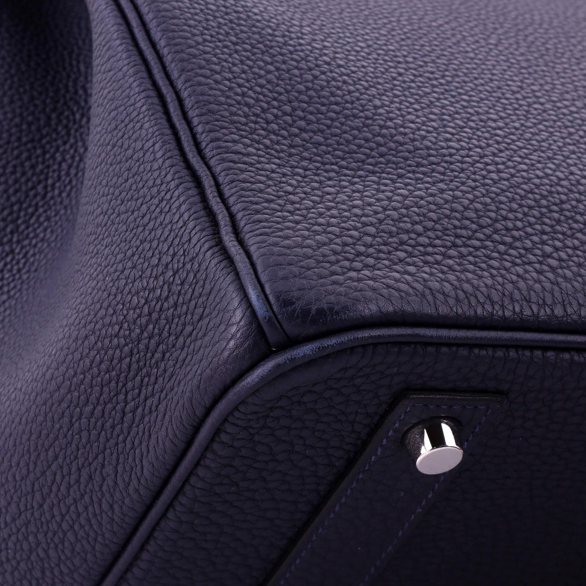 Birkin Handbag Bleu Nuit Togo with Palladium Hardware 40 - Image 8