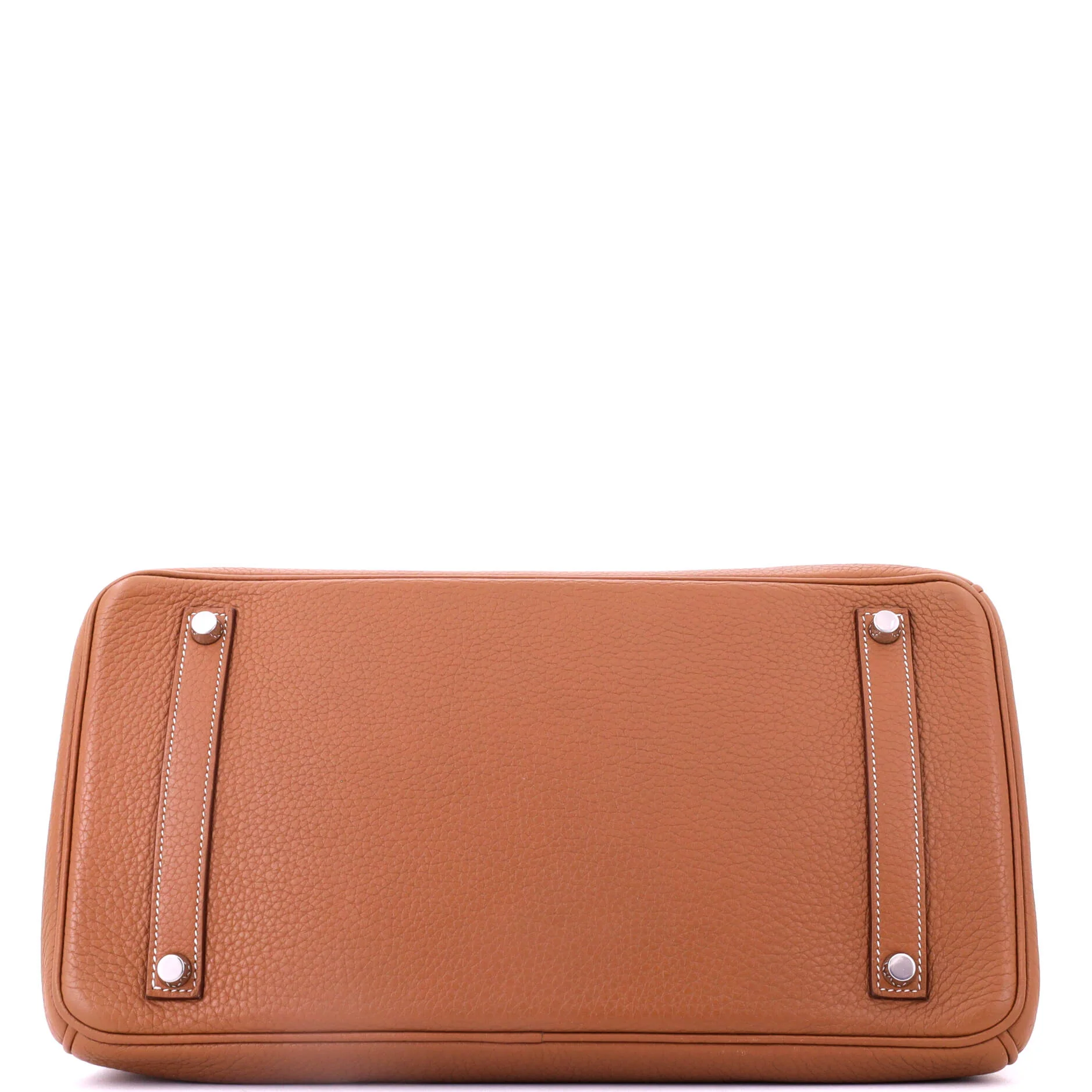 Birkin Handbag Gold Clemence with Palladium Hardware 35 - Image 5