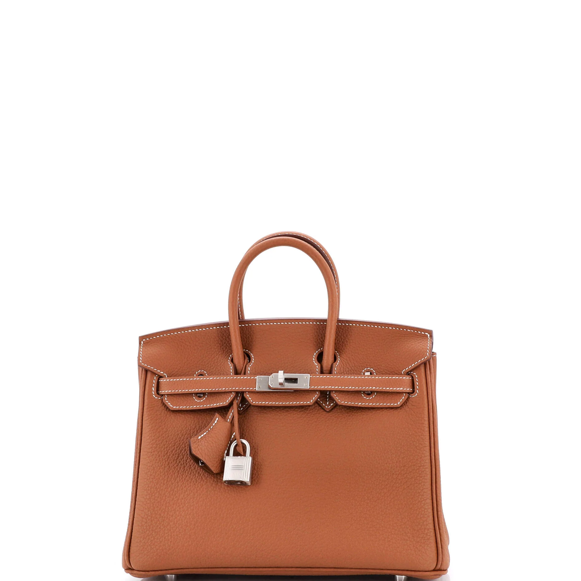 Birkin Handbag Gold Togo with Brushed Palladium Hardware 25