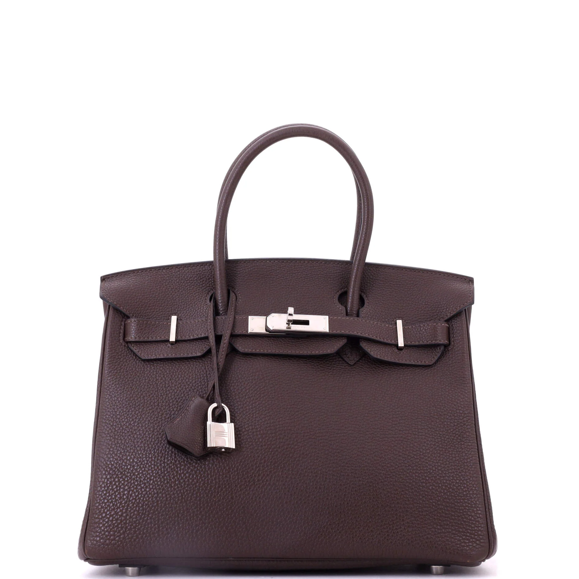 Birkin Handbag Chocolat Togo with Palladium Hardware 30