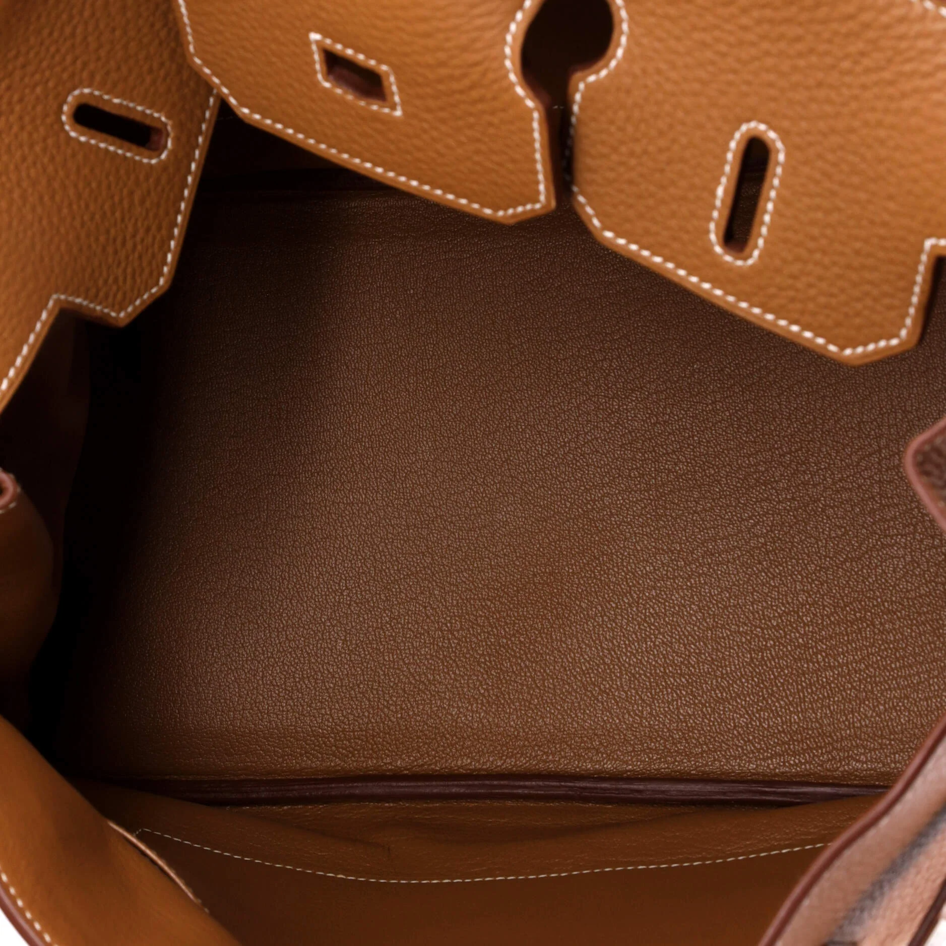 Birkin Handbag Gold Togo with Palladium Hardware 35 - Image 5