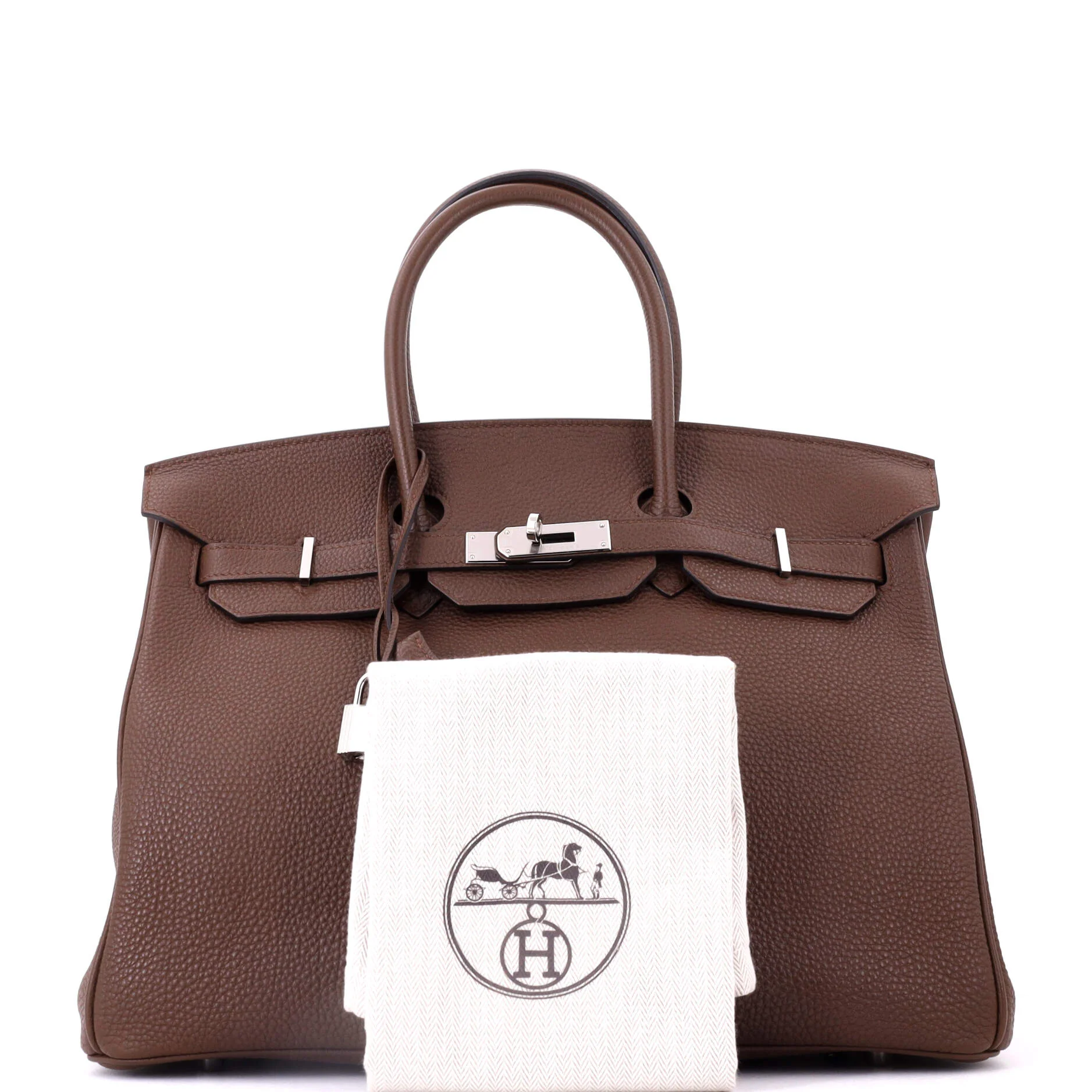 Birkin Handbag Brulee Togo with Palladium Hardware 35 - Image 2