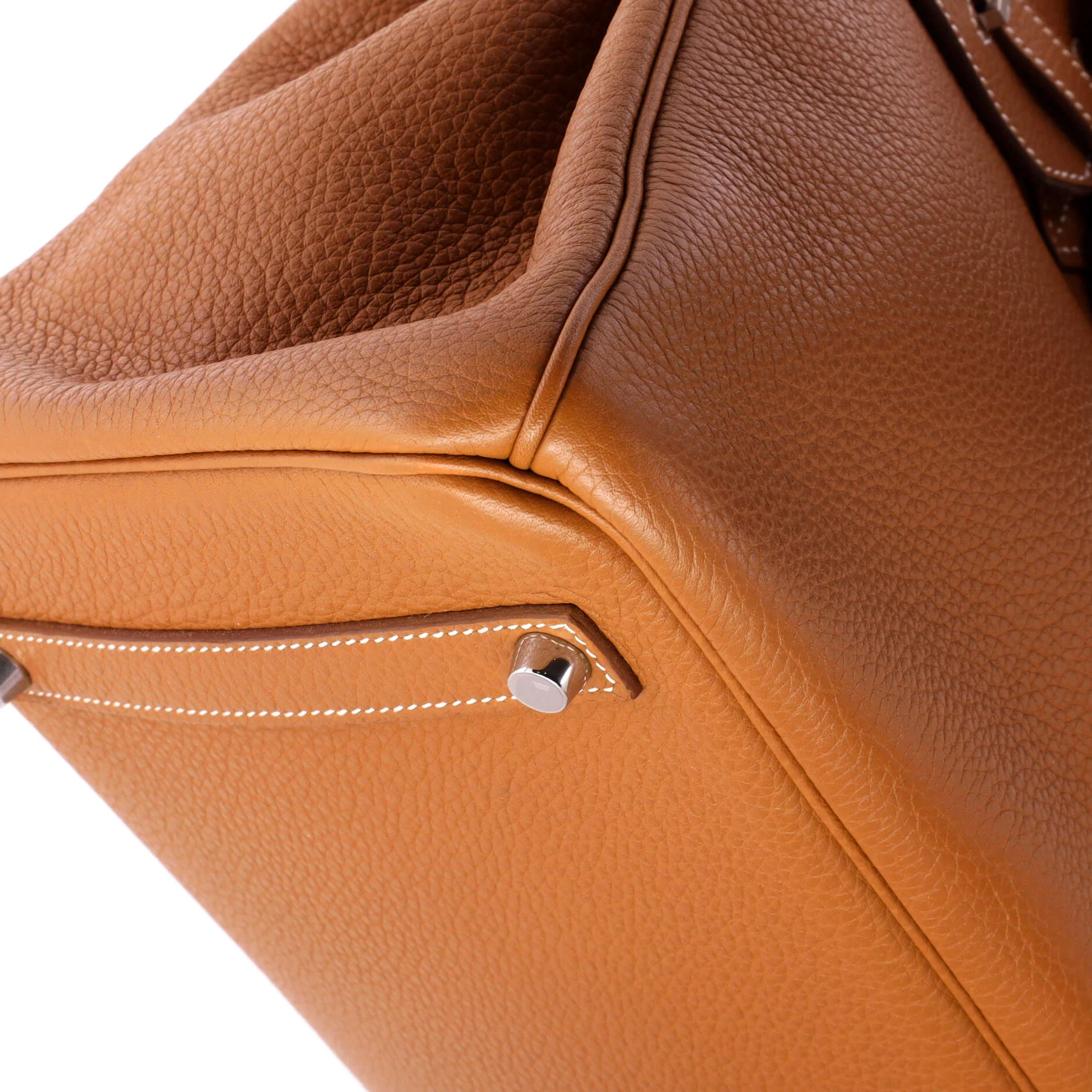Birkin Handbag Gold Togo with Palladium Hardware 35 - Image 7