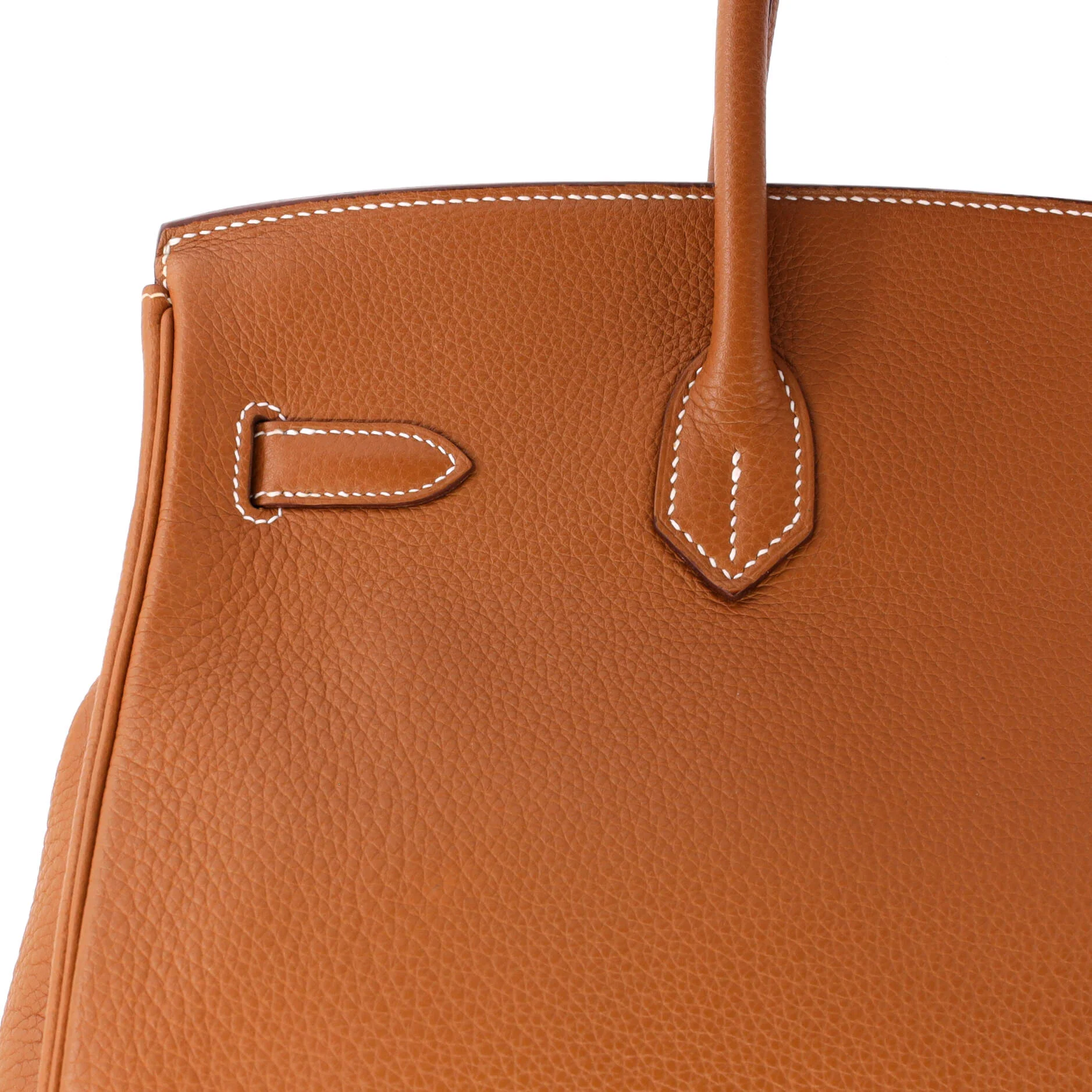 Birkin Handbag Gold Togo with Palladium Hardware 35 - Image 8