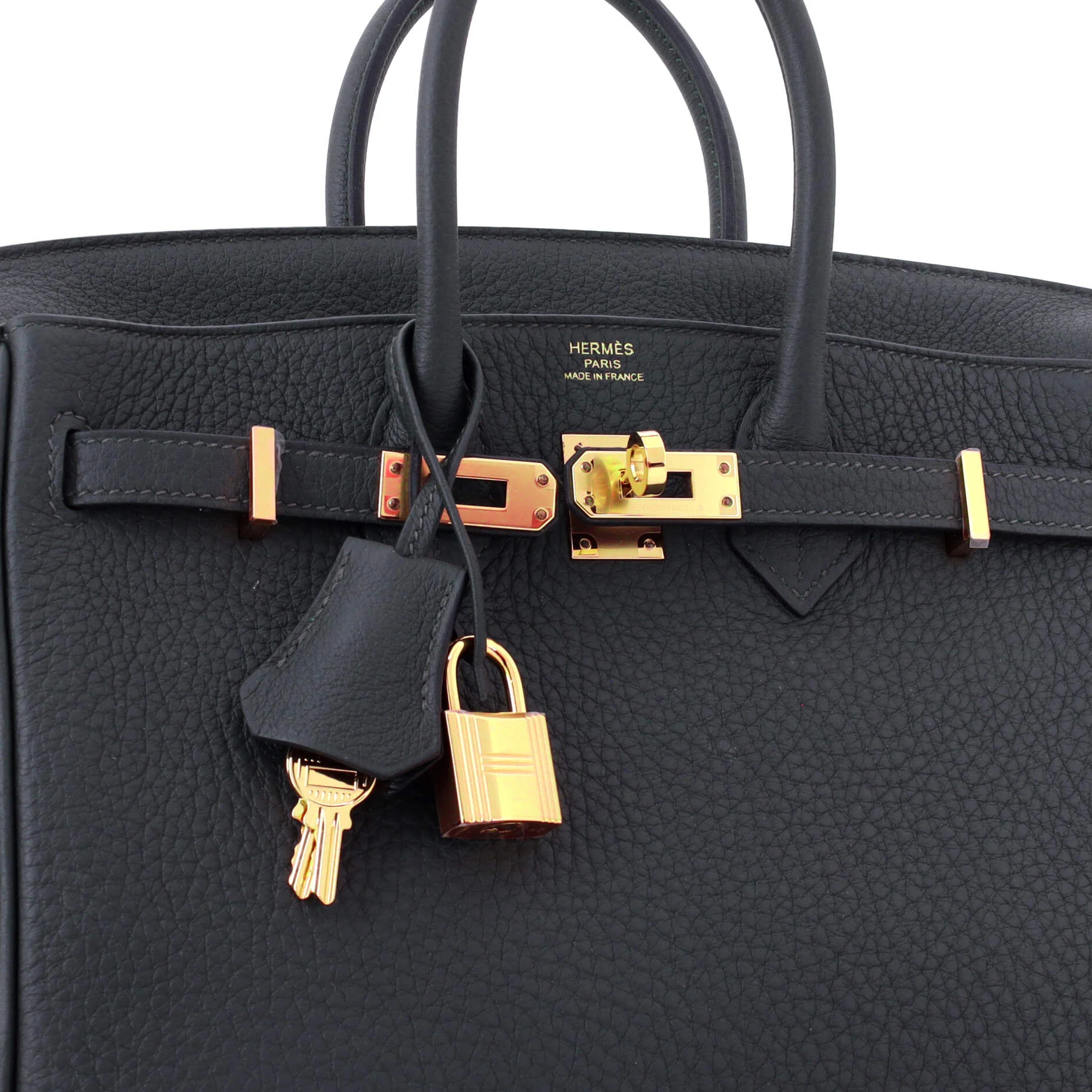 Birkin Handbag Vert Foncé Togo with Gold Hardware 25 - Image 7