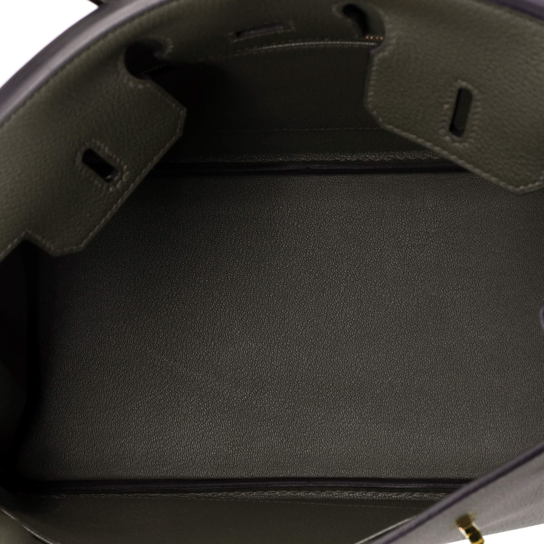 Birkin Handbag Vert Bronze Togo with Gold Hardware 25 - Image 6