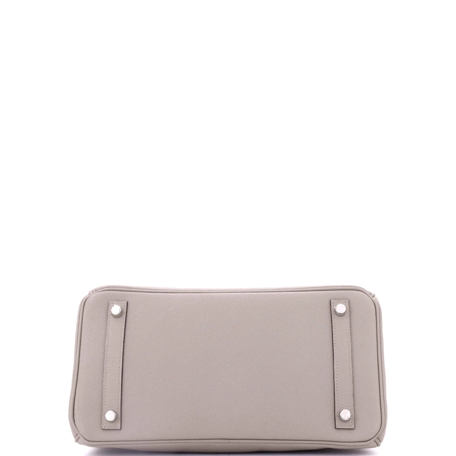 Birkin Handbag Grey Epsom with Palladium Hardware 30 - Image 5