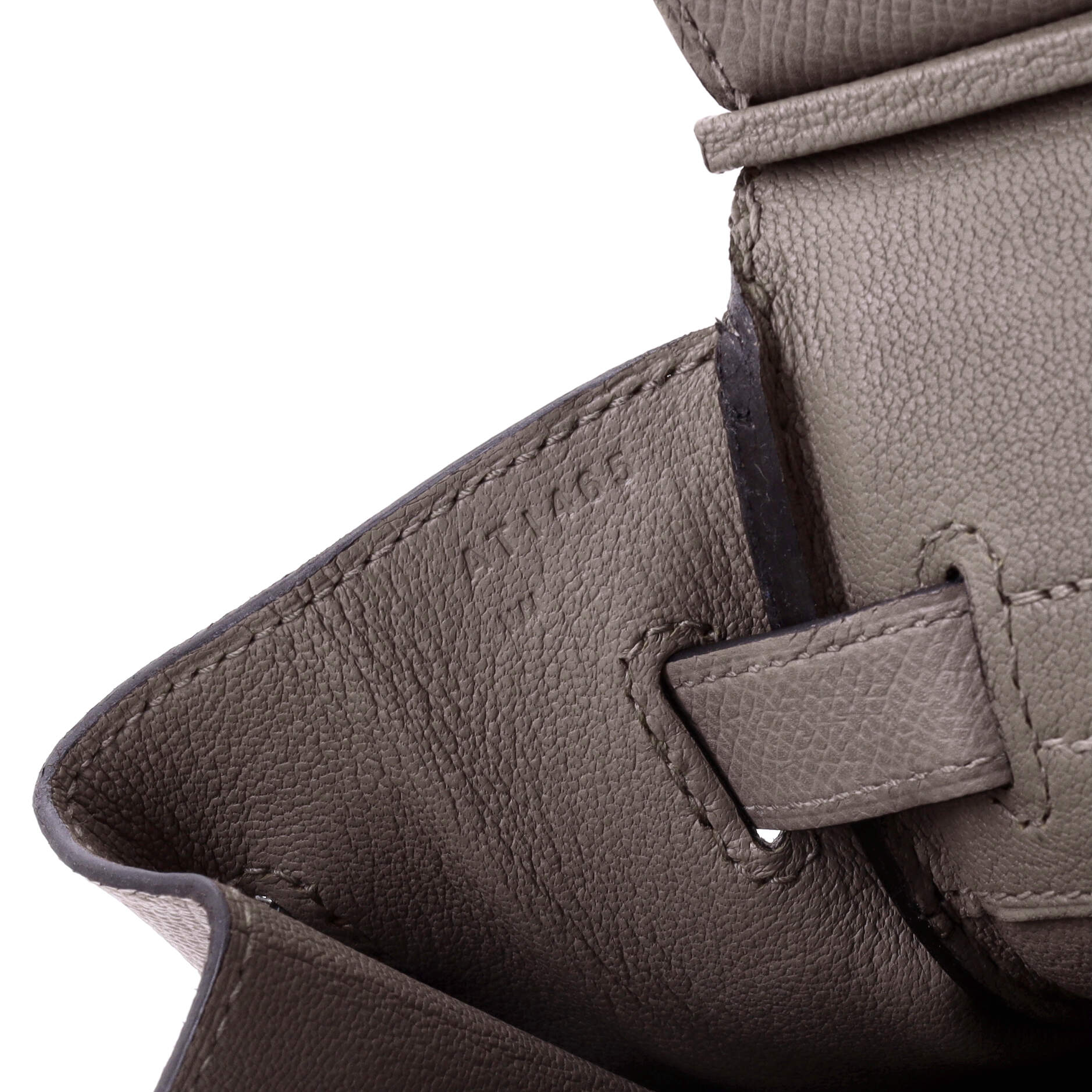 Birkin Handbag Grey Epsom with Palladium Hardware 30 - Image 8