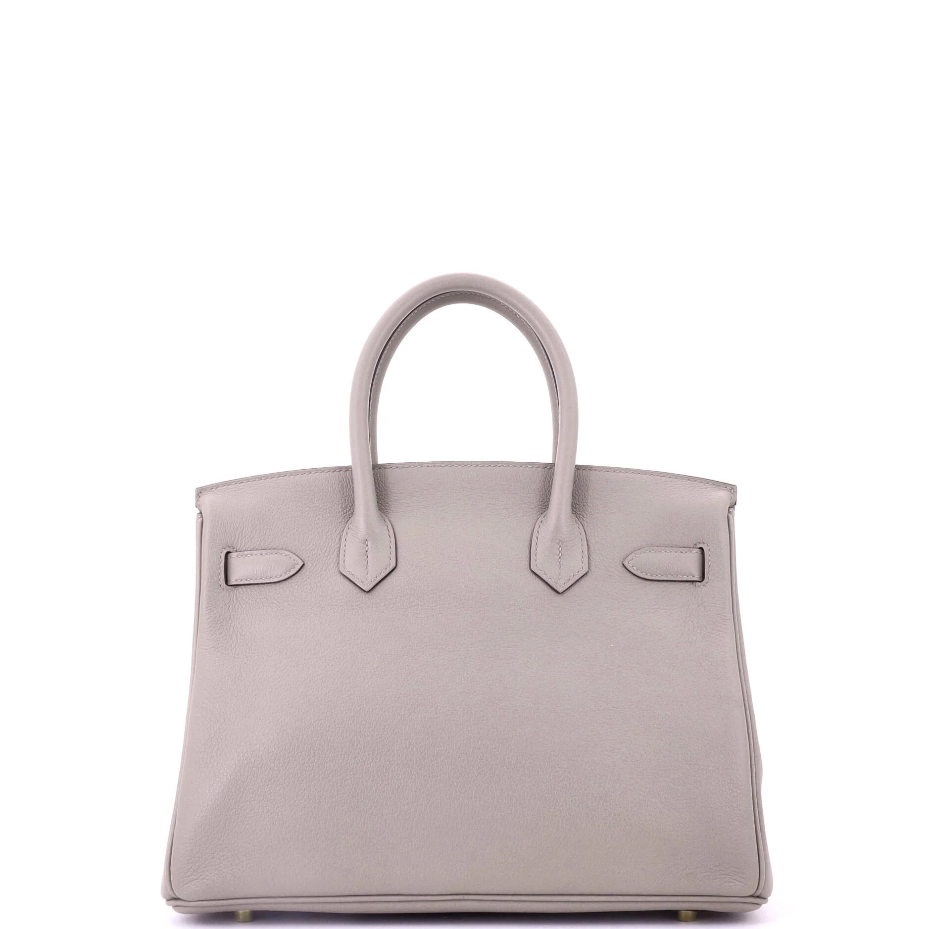 Birkin Handbag Grey Novillo with Gold Hardware 30 - Image 4