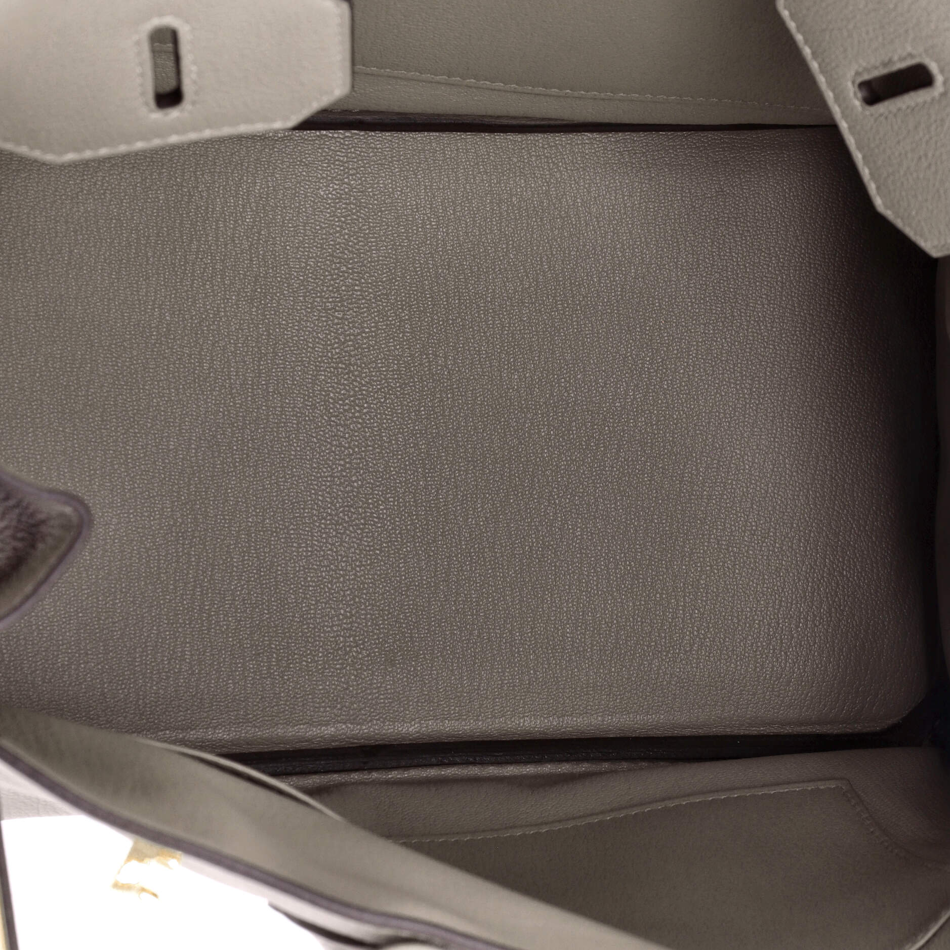 Birkin Handbag Grey Novillo with Gold Hardware 30 - Image 6