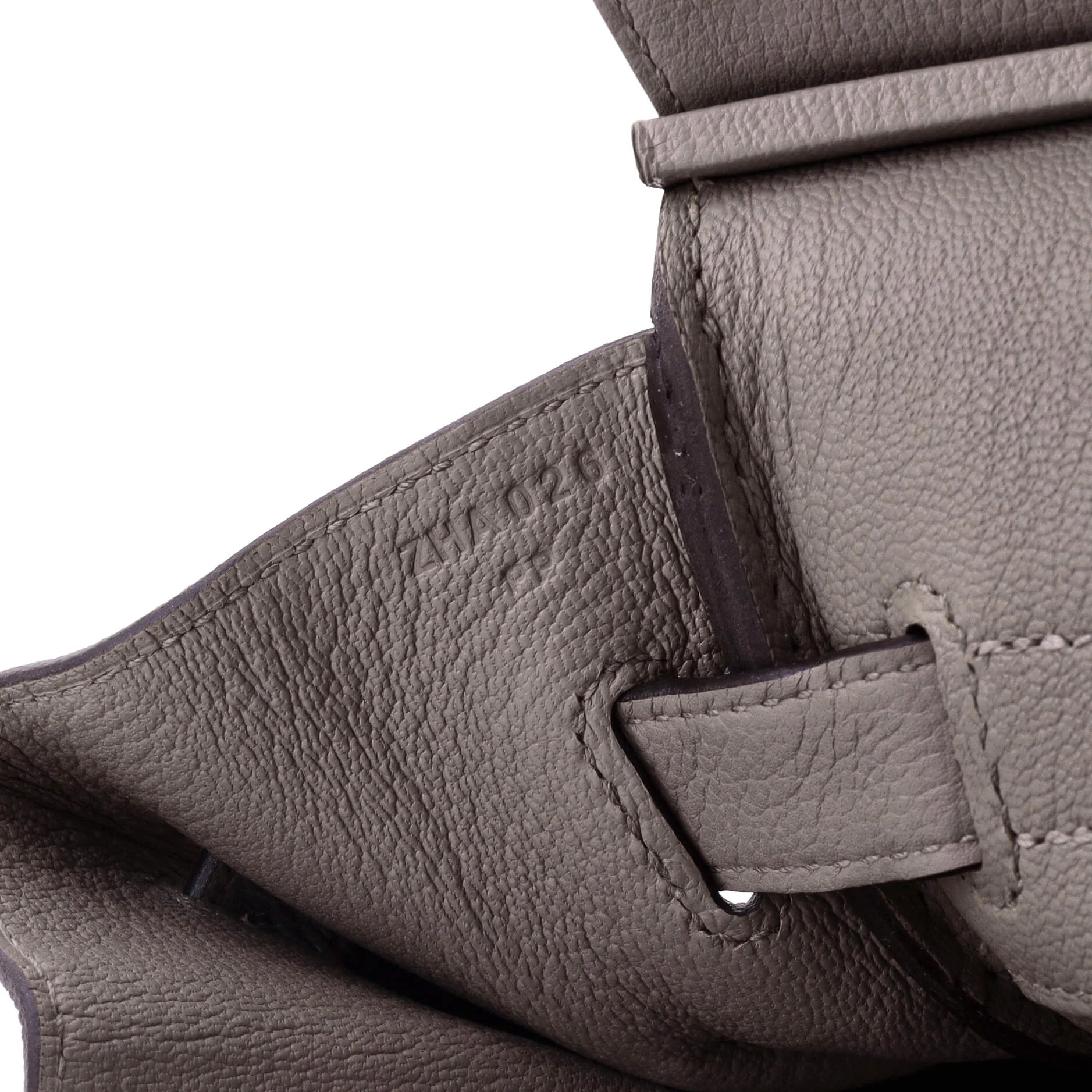 Birkin Handbag Grey Novillo with Gold Hardware 30 - Image 8