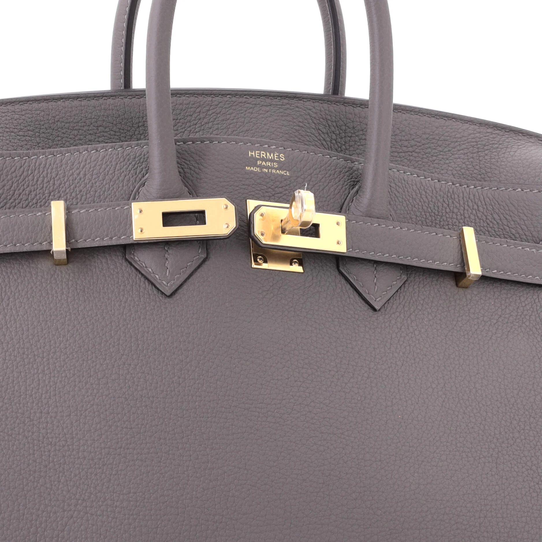 Birkin Handbag Grey Togo with Gold Hardware 25 - Image 7