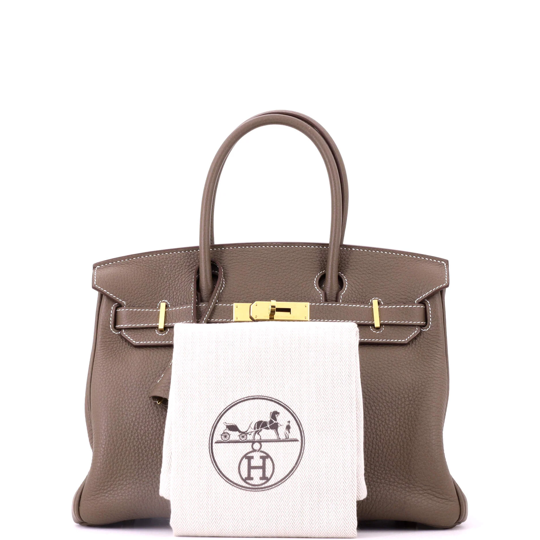 Birkin Handbag Grey Togo with Gold Hardware 30 - Image 2